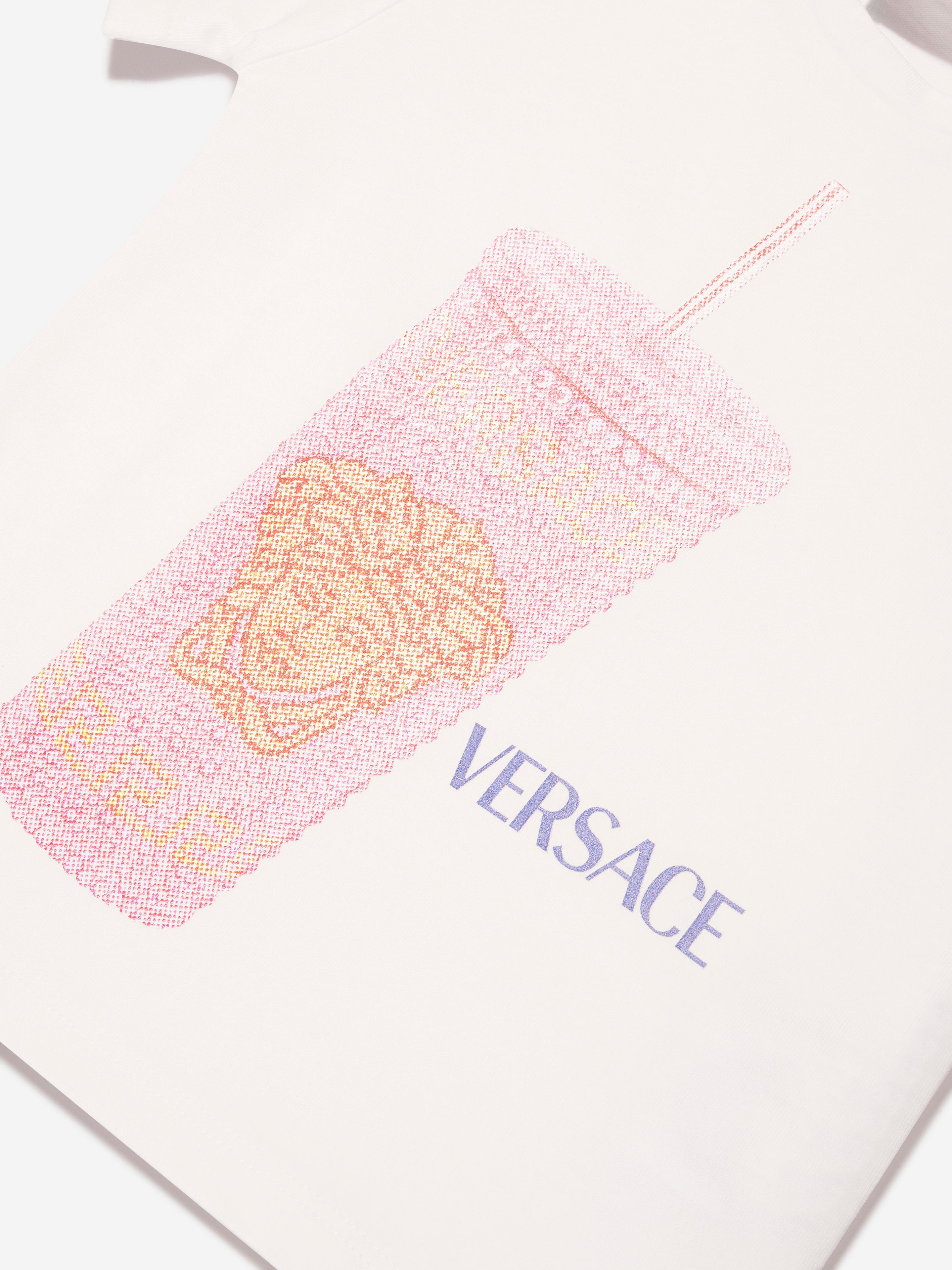 Versace Baby Girls Travel Cup T-Shirt in White