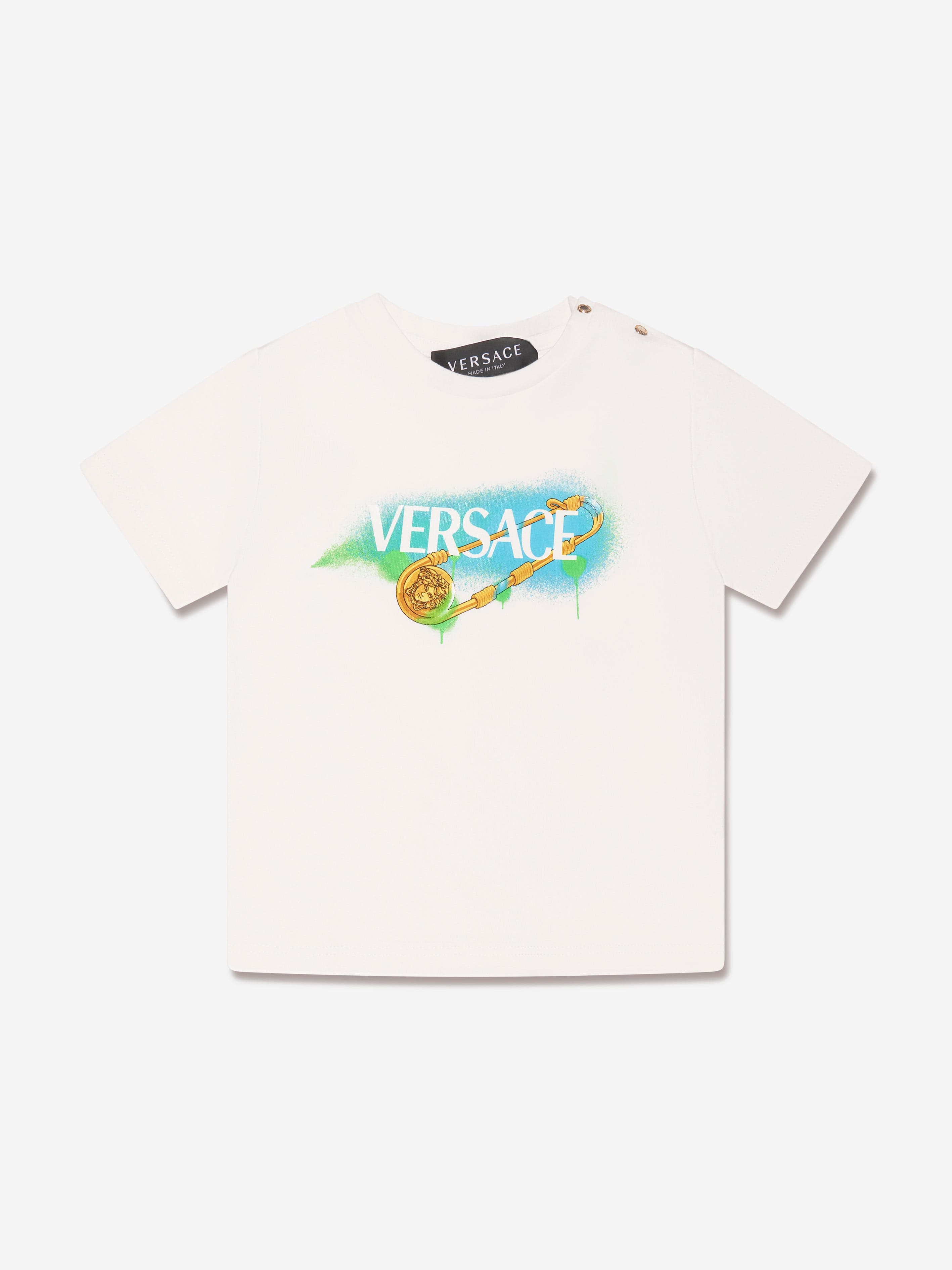 Versace Baby Boys Logo T-Shirt in White