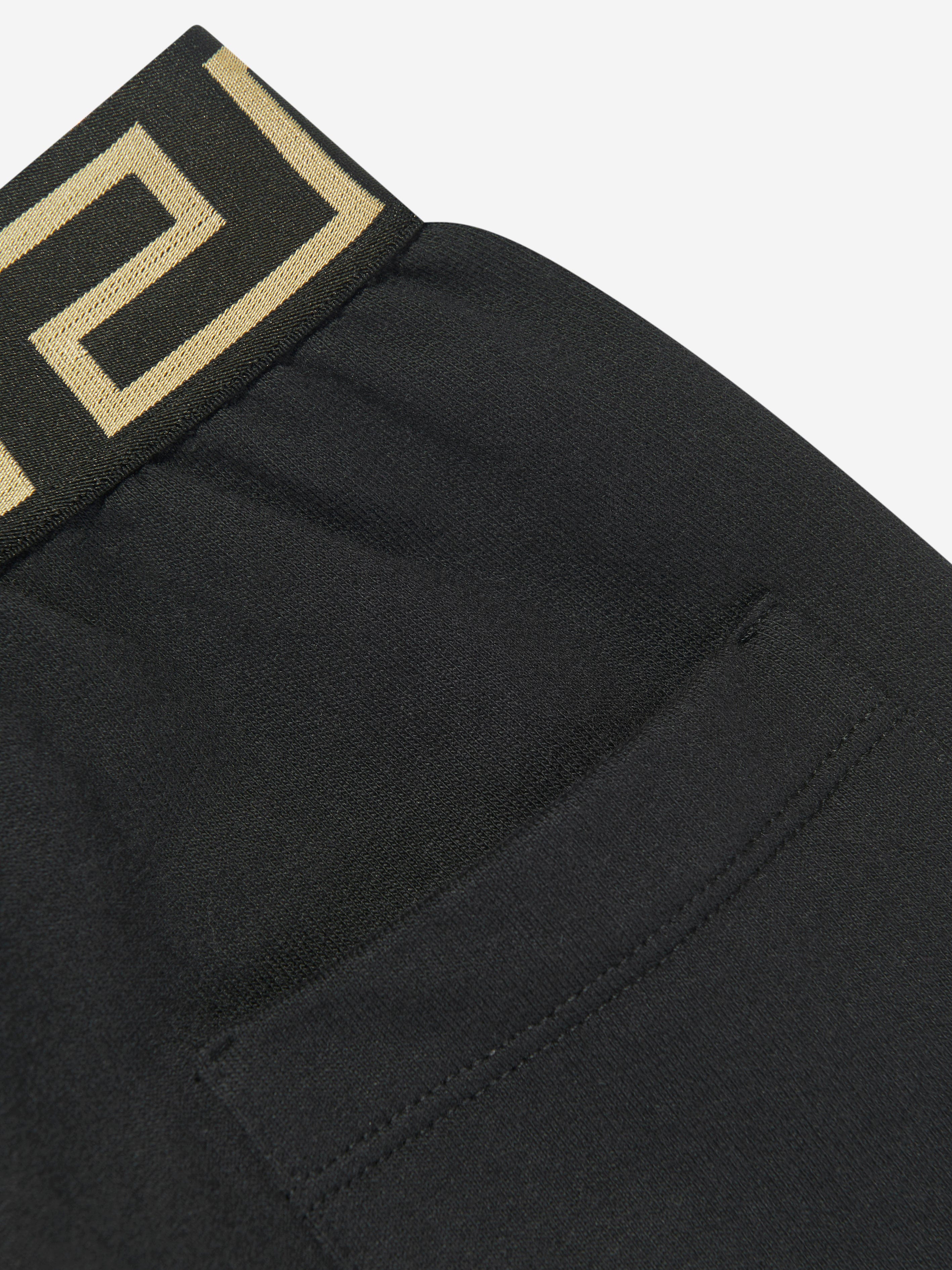 Versace Boys Logo Joggers in Black