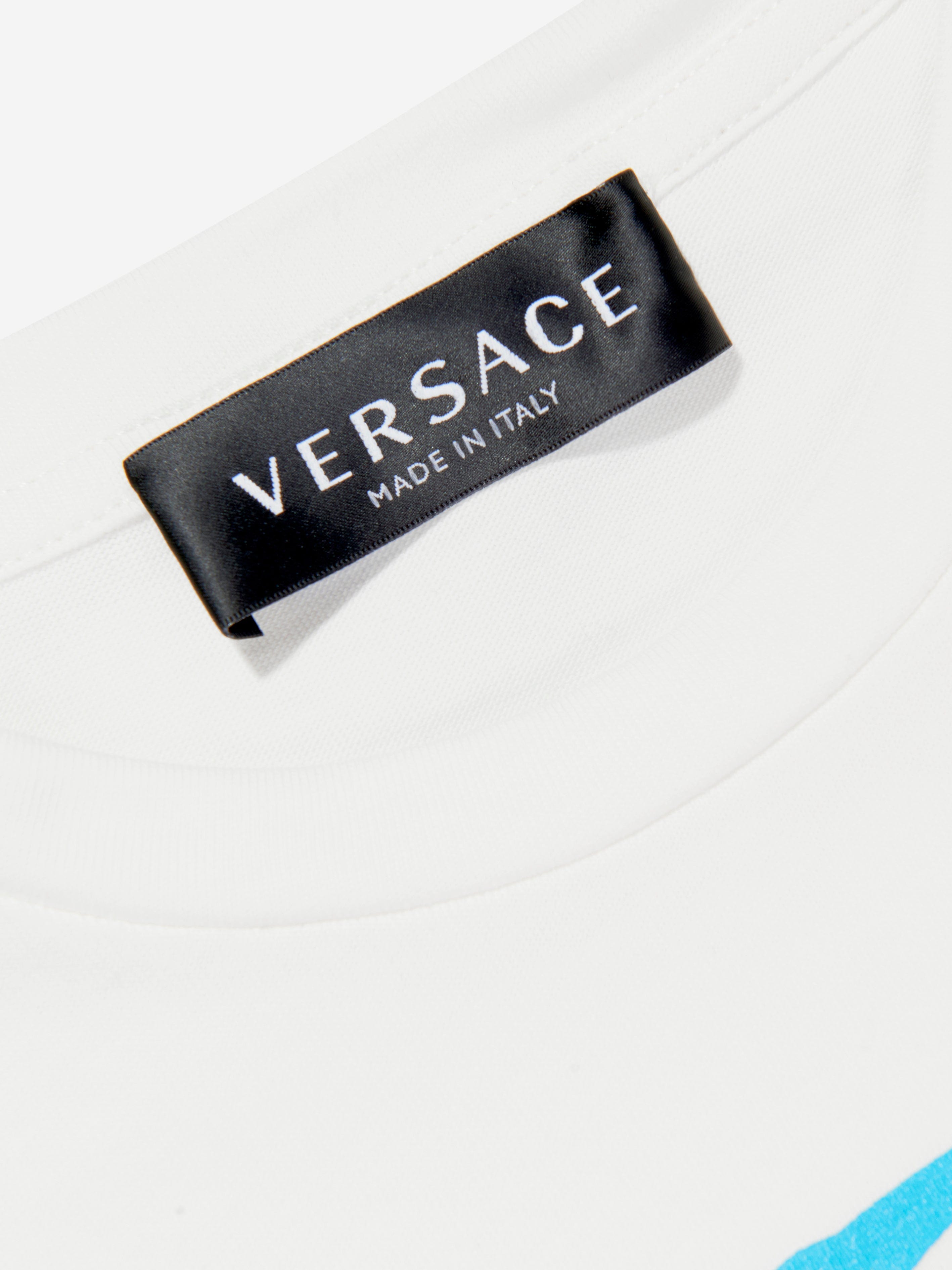 Versace Boys Medusa Logo T-Shirt in White