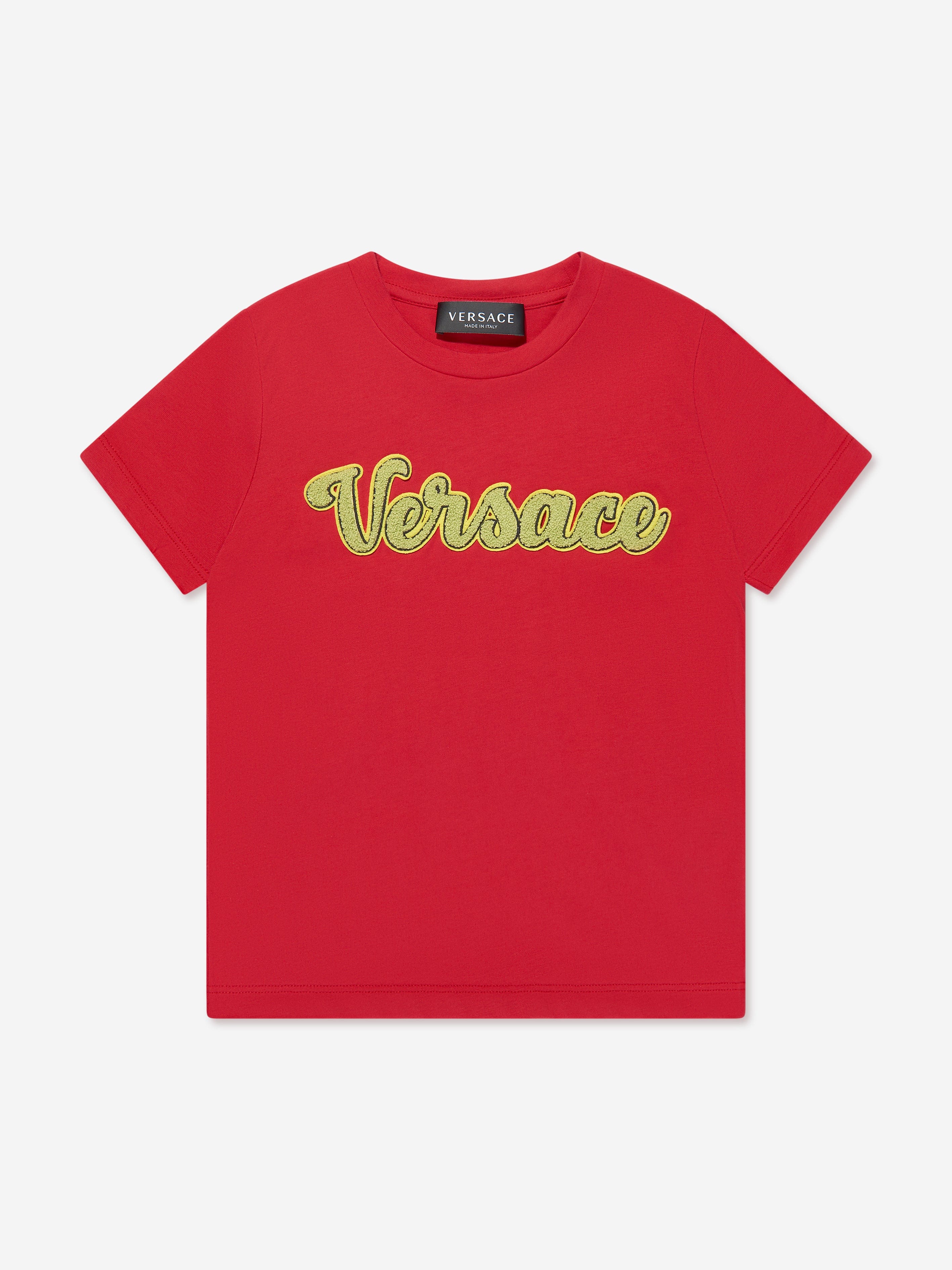 Versace Boys Logo T-Shirt in Red