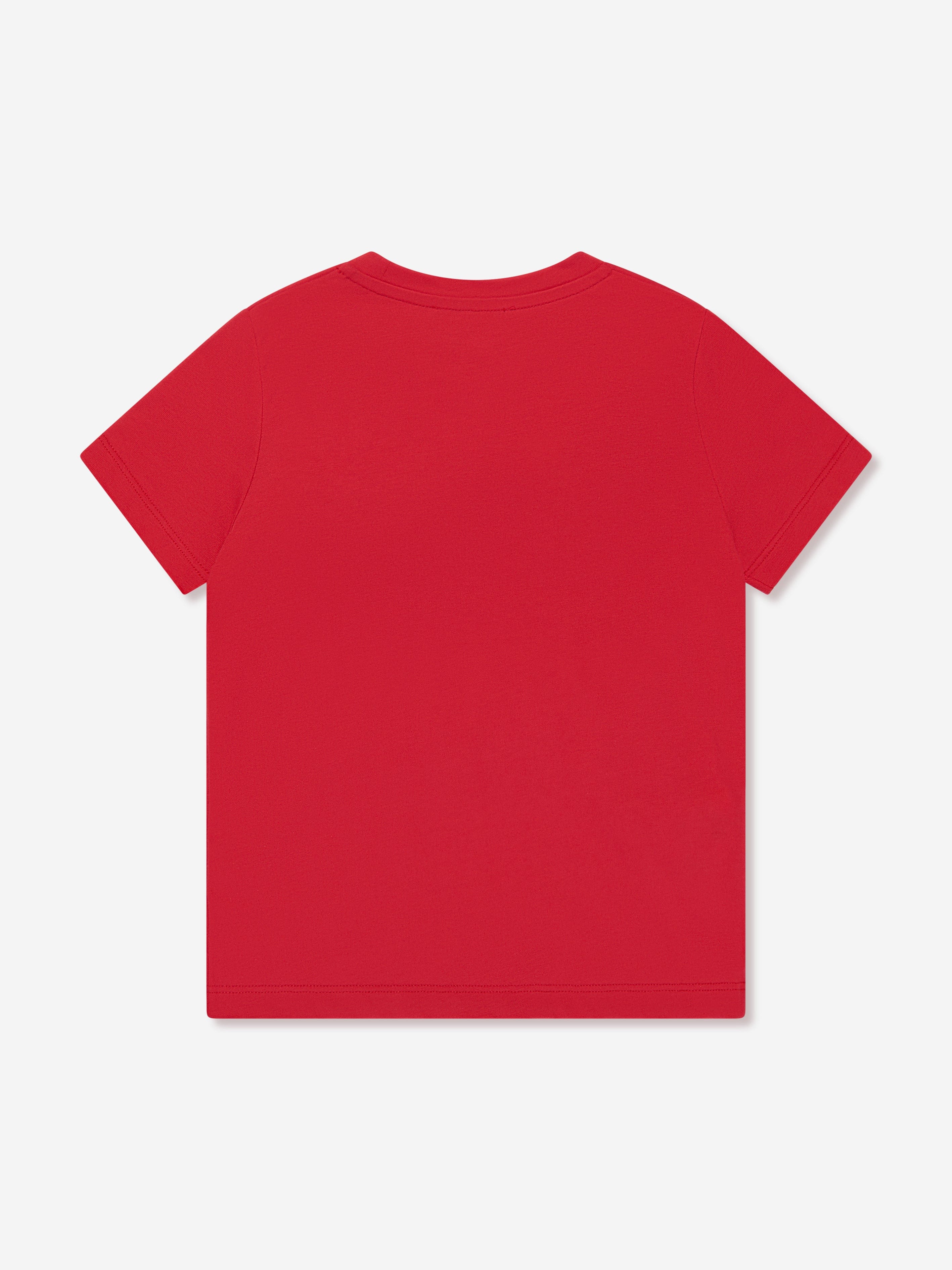 Versace Boys Logo T-Shirt in Red