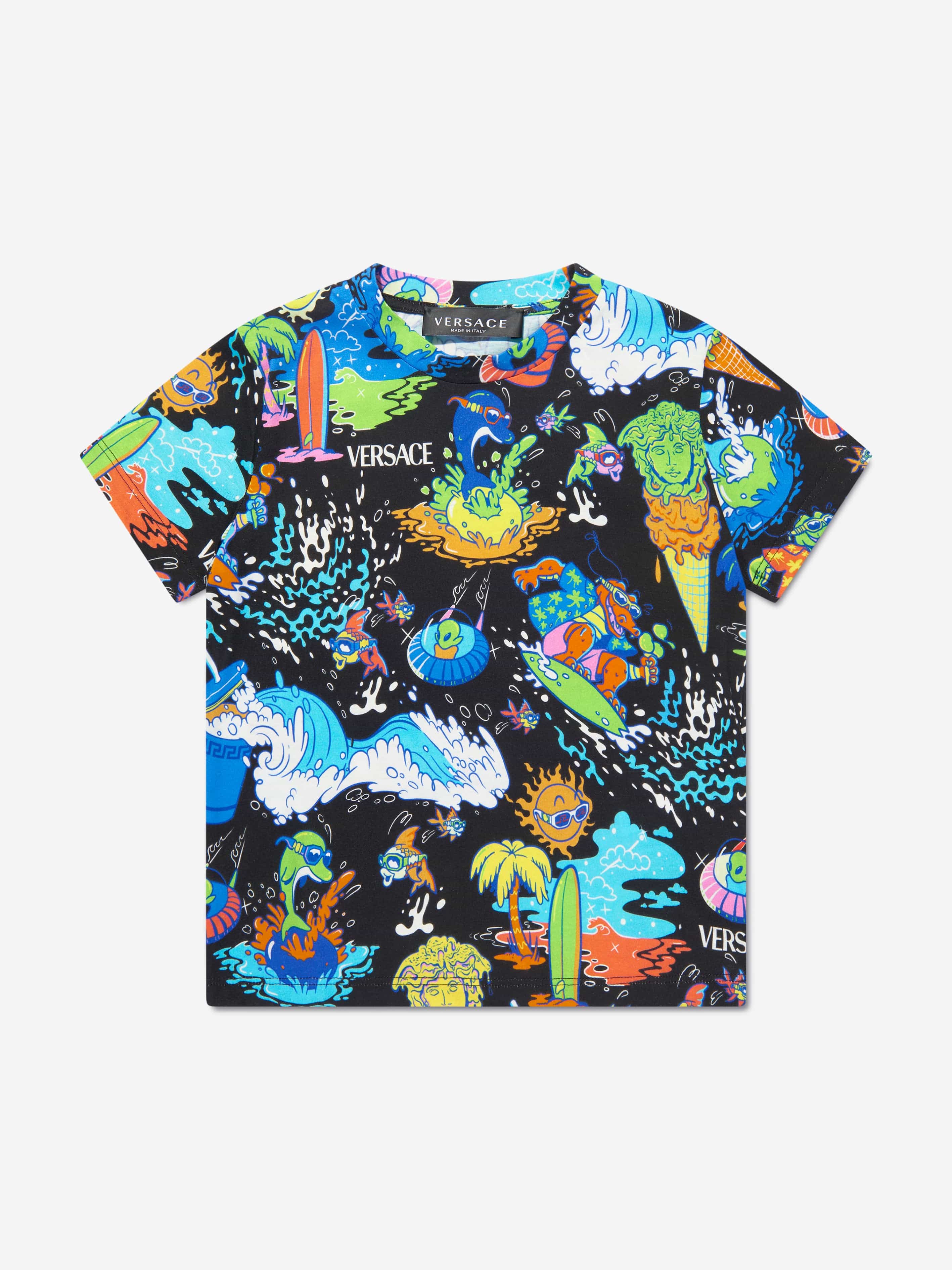 Versace Boys Holiday Print T-Shirt