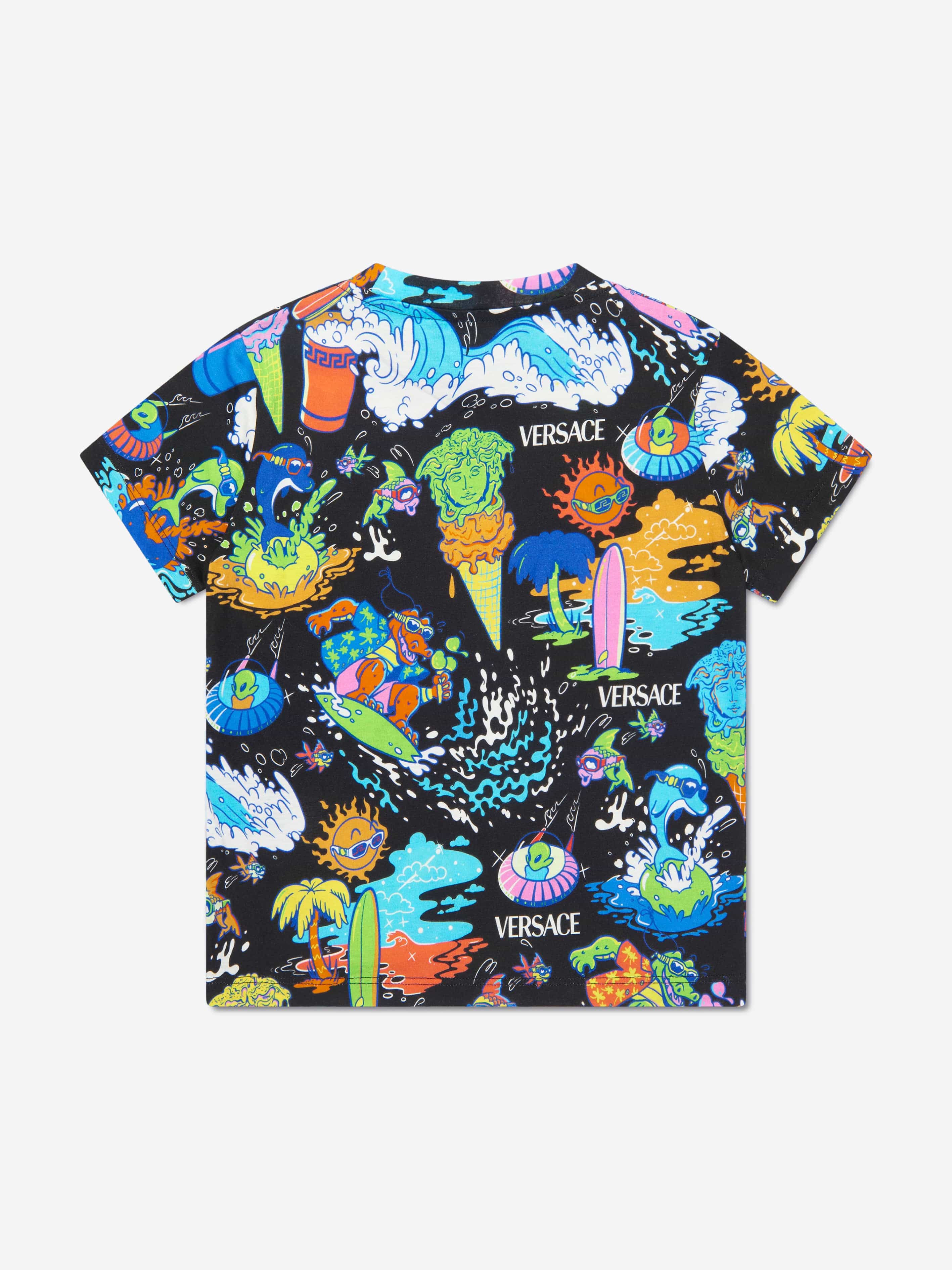 Versace Boys Holiday Print T-Shirt