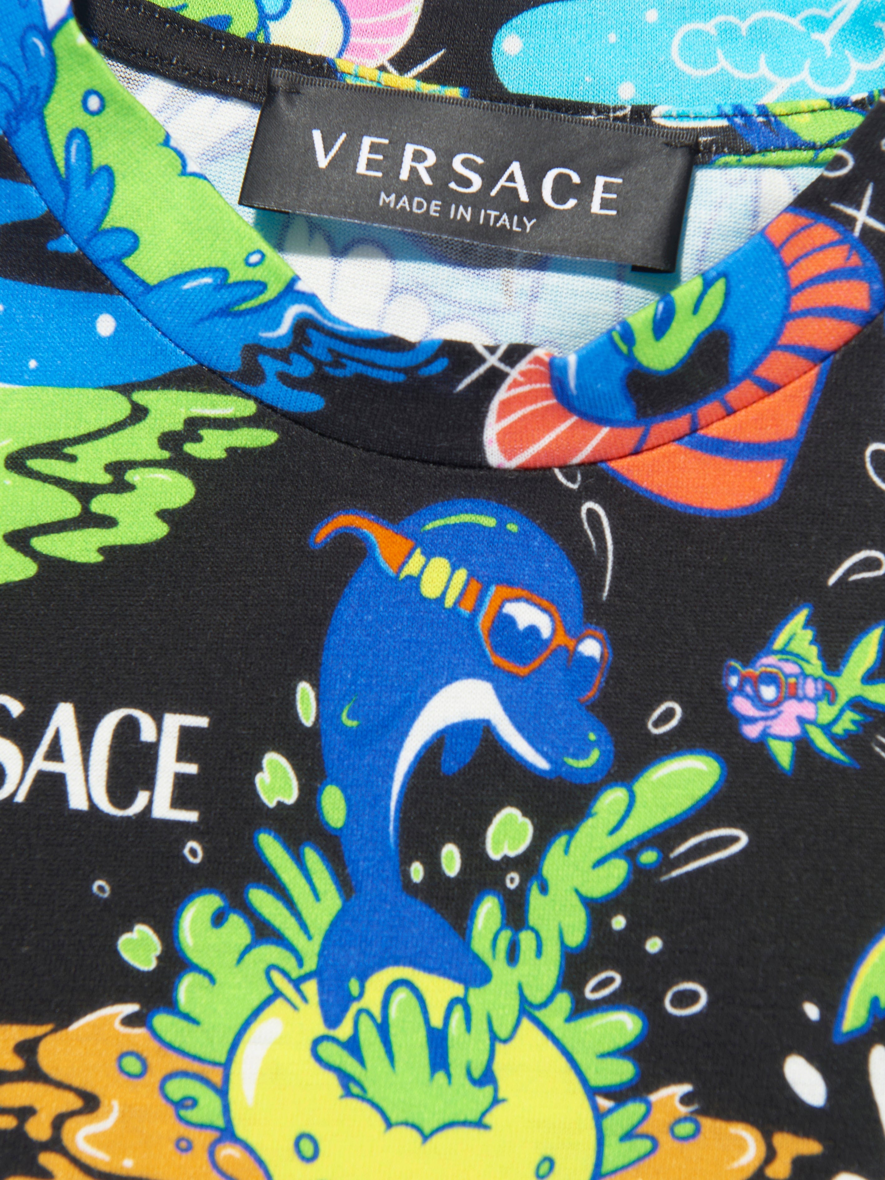 Versace Boys Holiday Print T-Shirt