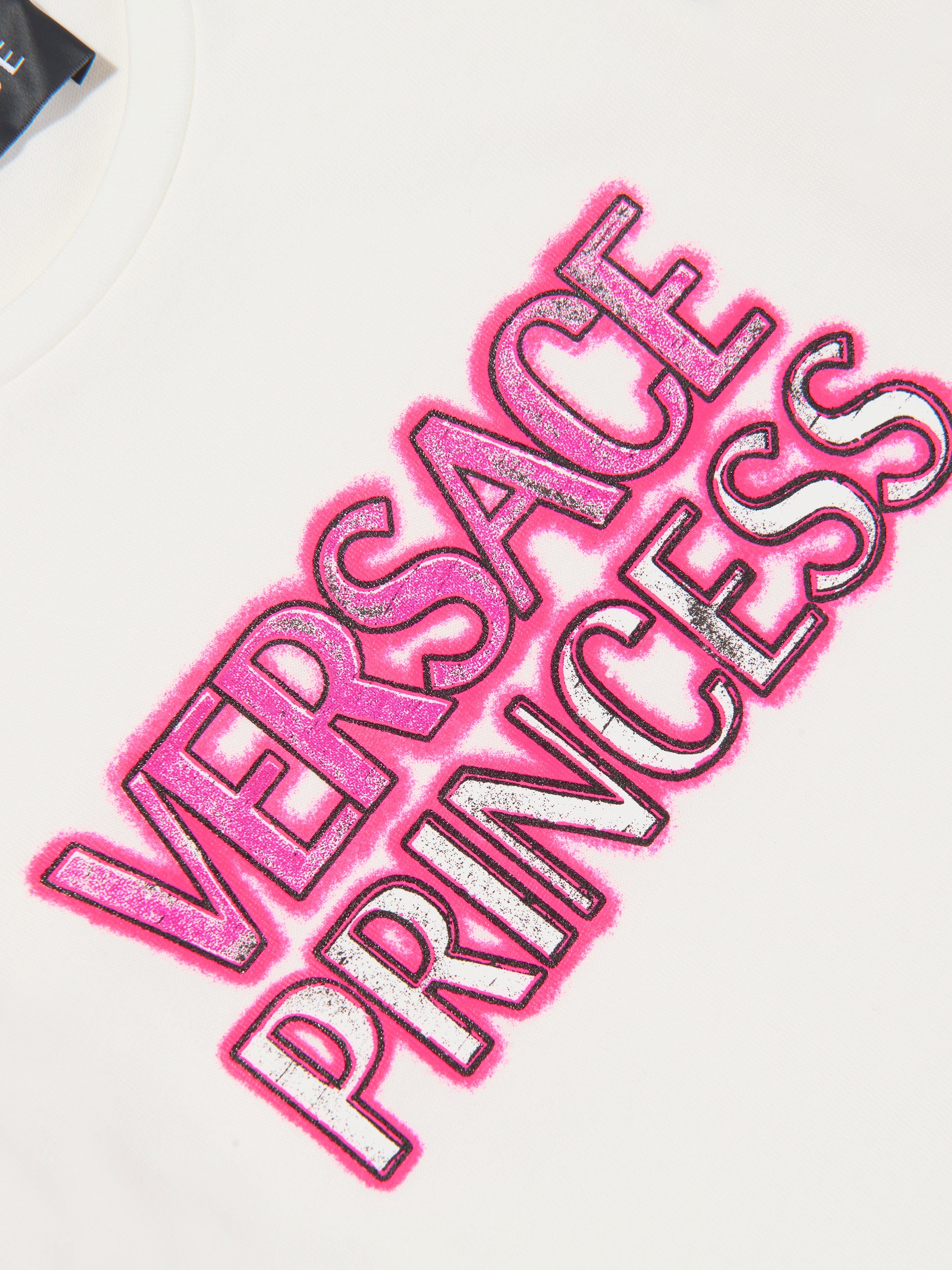 Versace Baby Girls Princess Logo T-Shirt in White