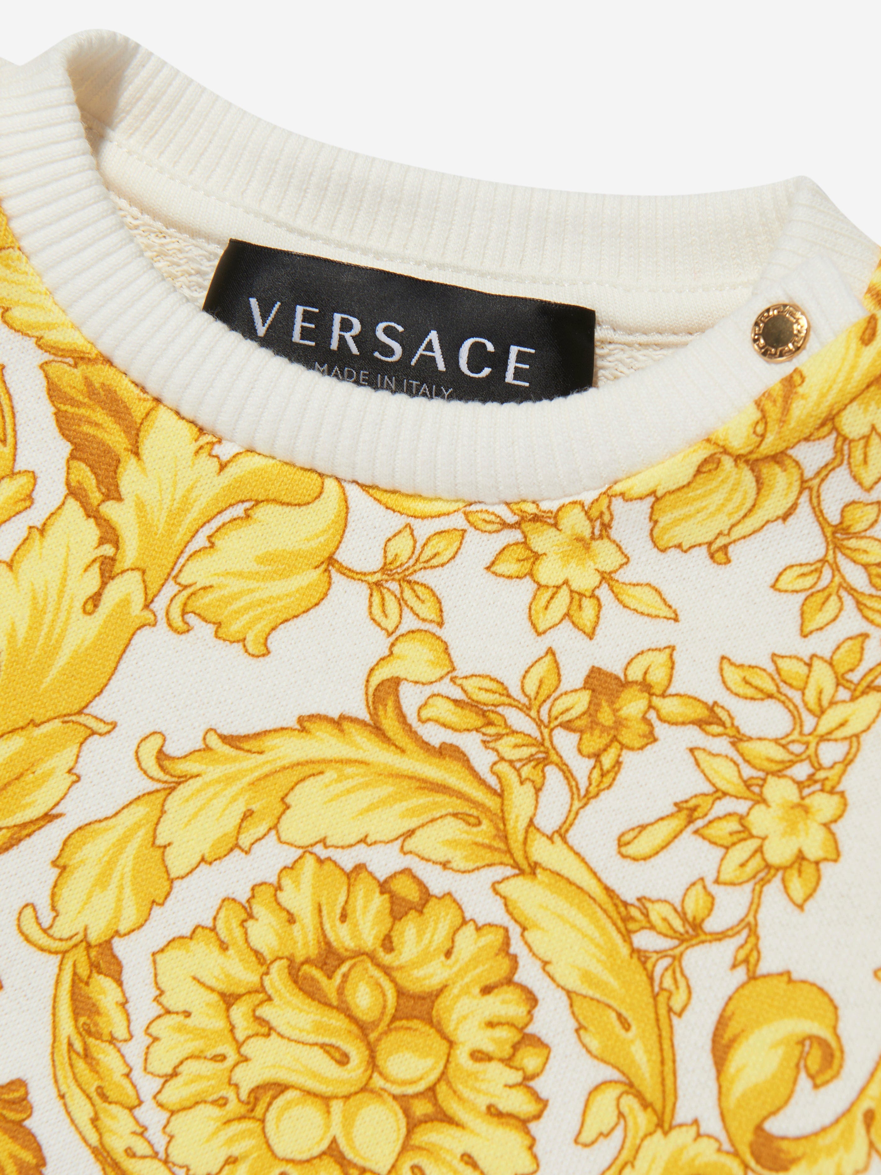 Versace Baby Girls Barocco Sweatshirt in Gold