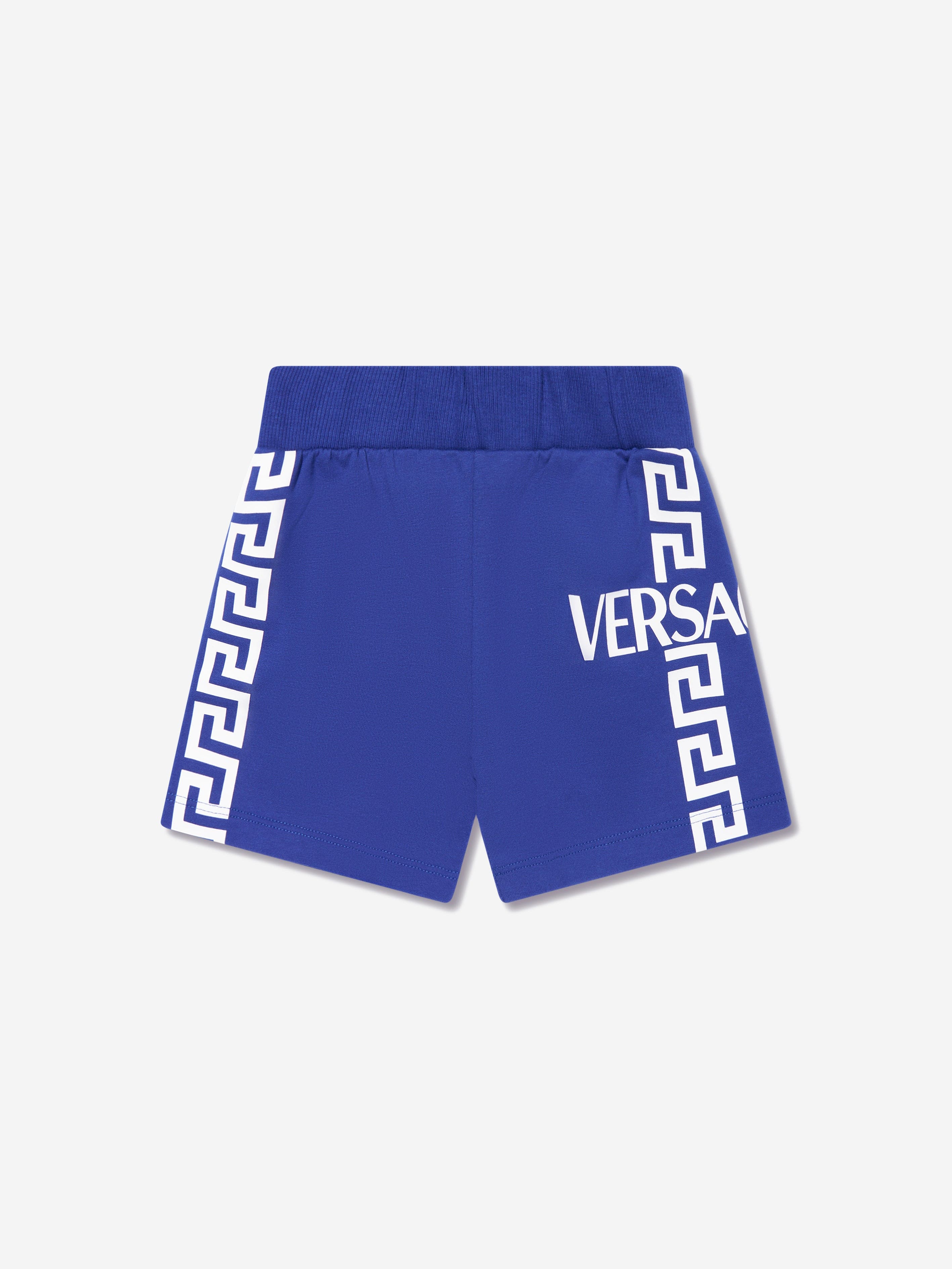 Versace Baby Boys Logo Shorts in Blue