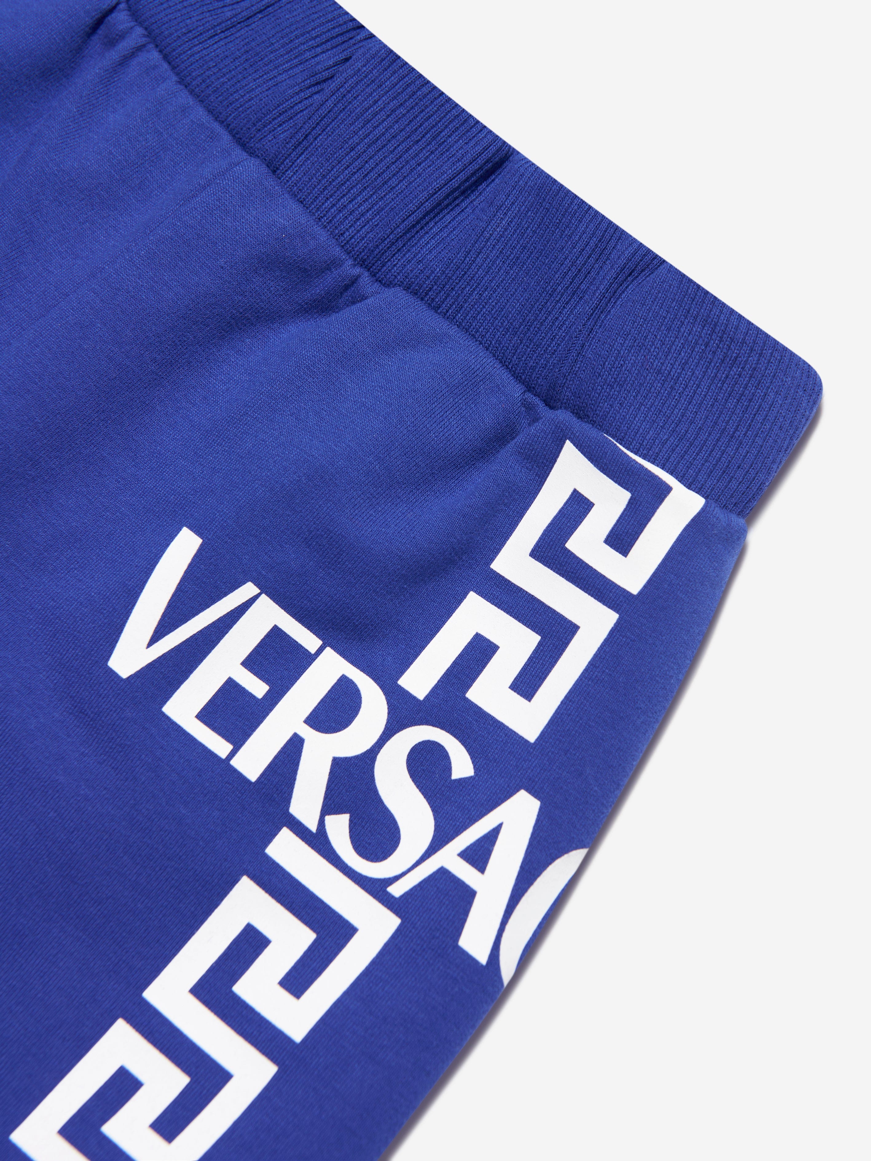 Versace Baby Boys Logo Shorts in Blue