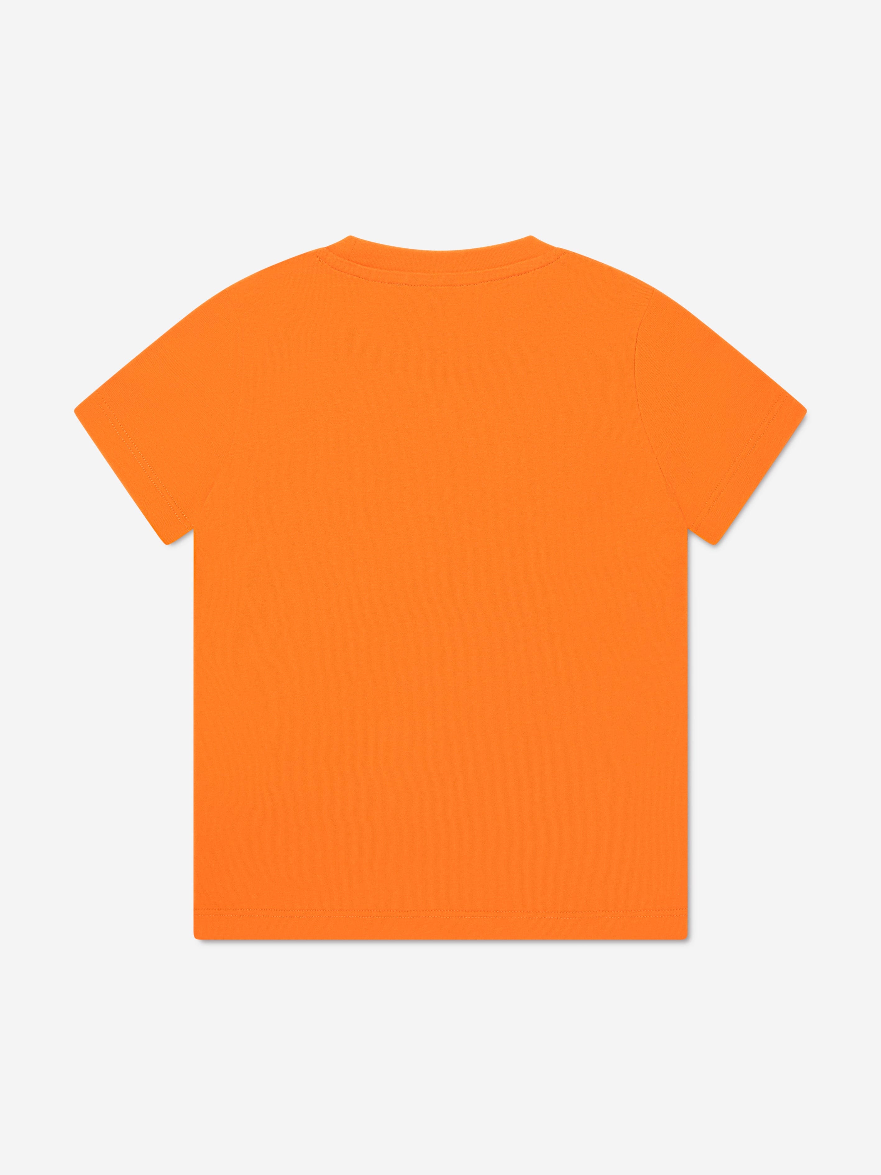 Versace Boys Medusa Logo T-Shirt in Orange