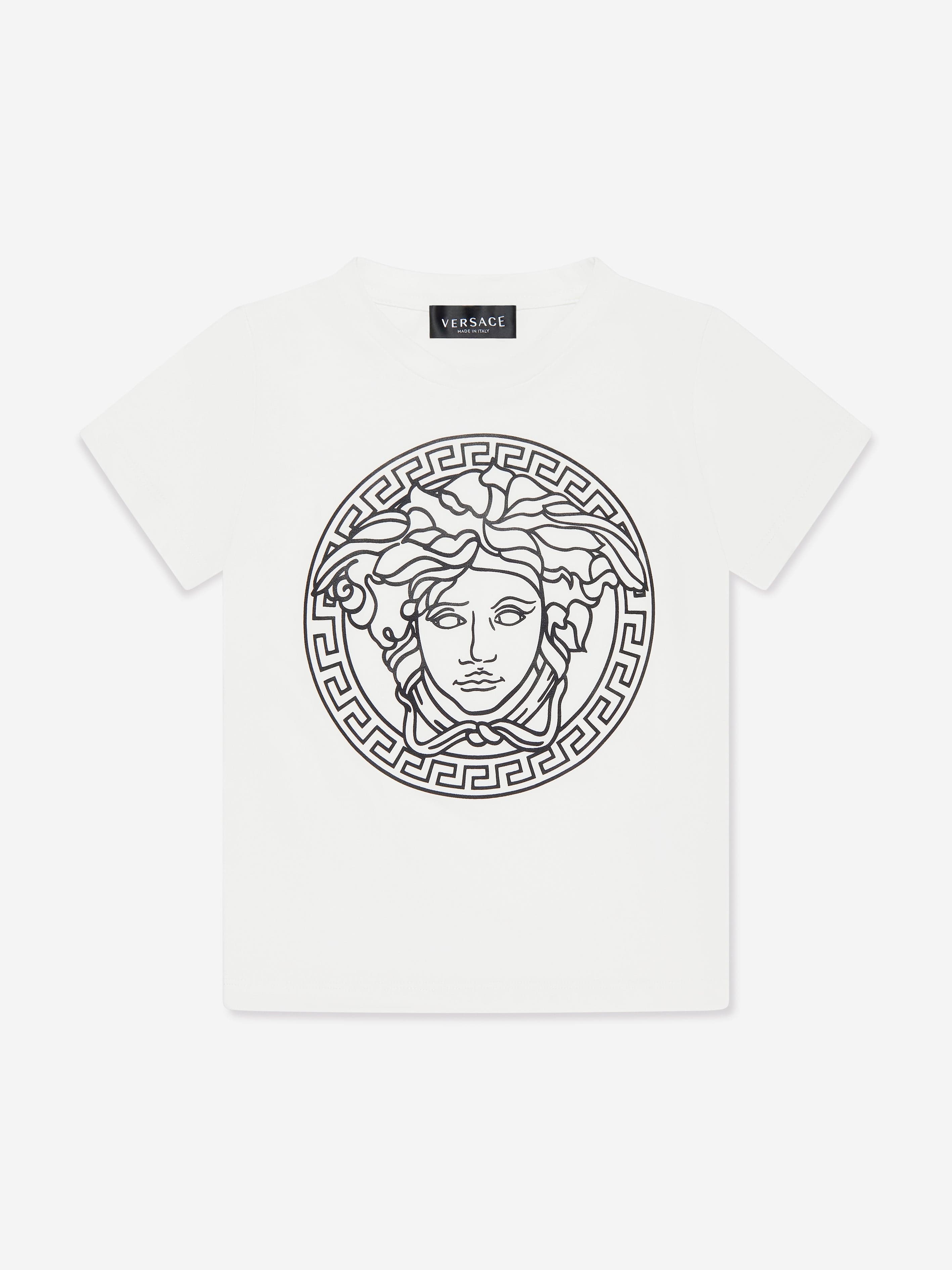 Versace Kids Medusa Logo T-Shirt in White