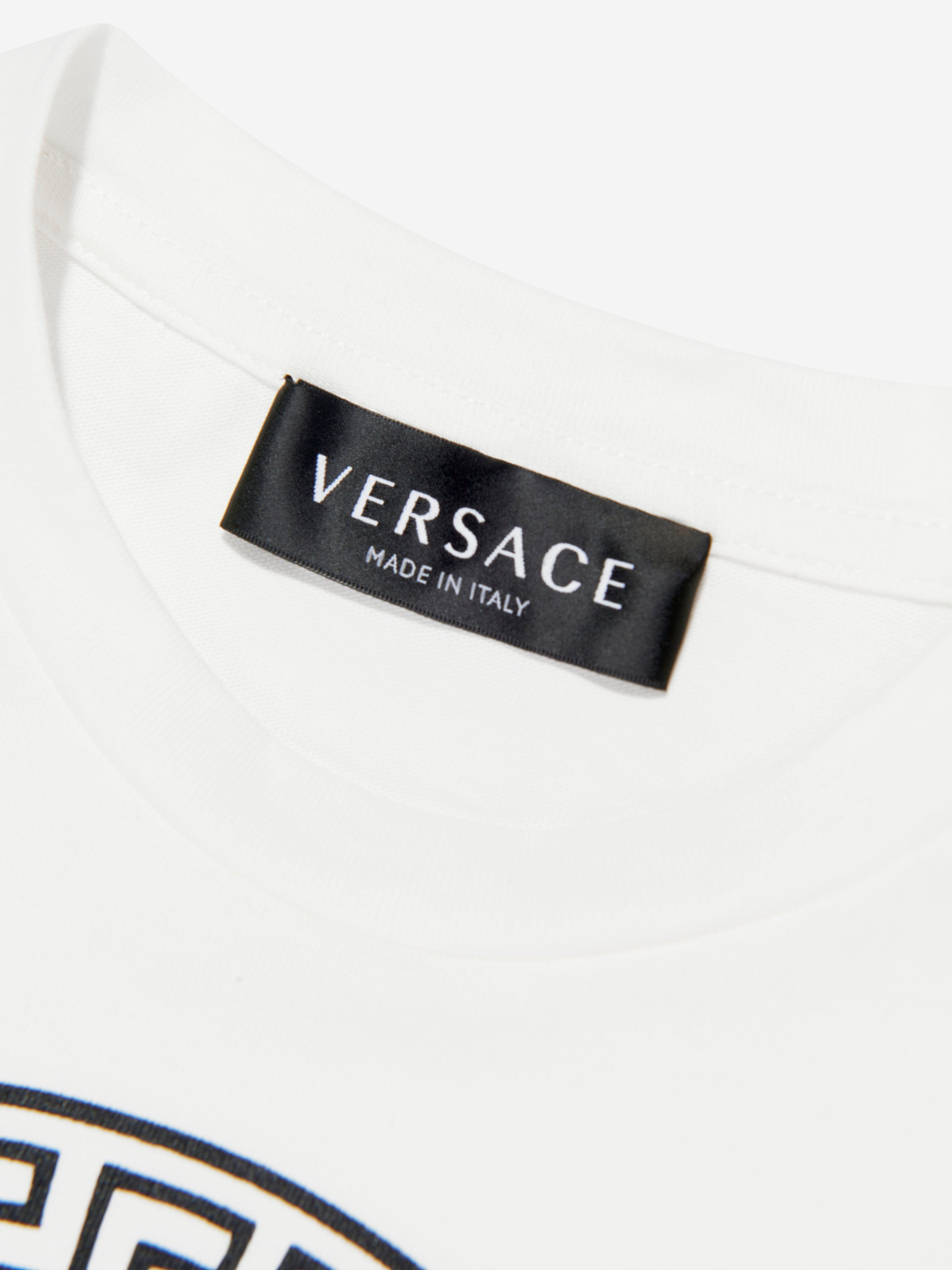 Versace Kids Medusa Logo T-Shirt in White