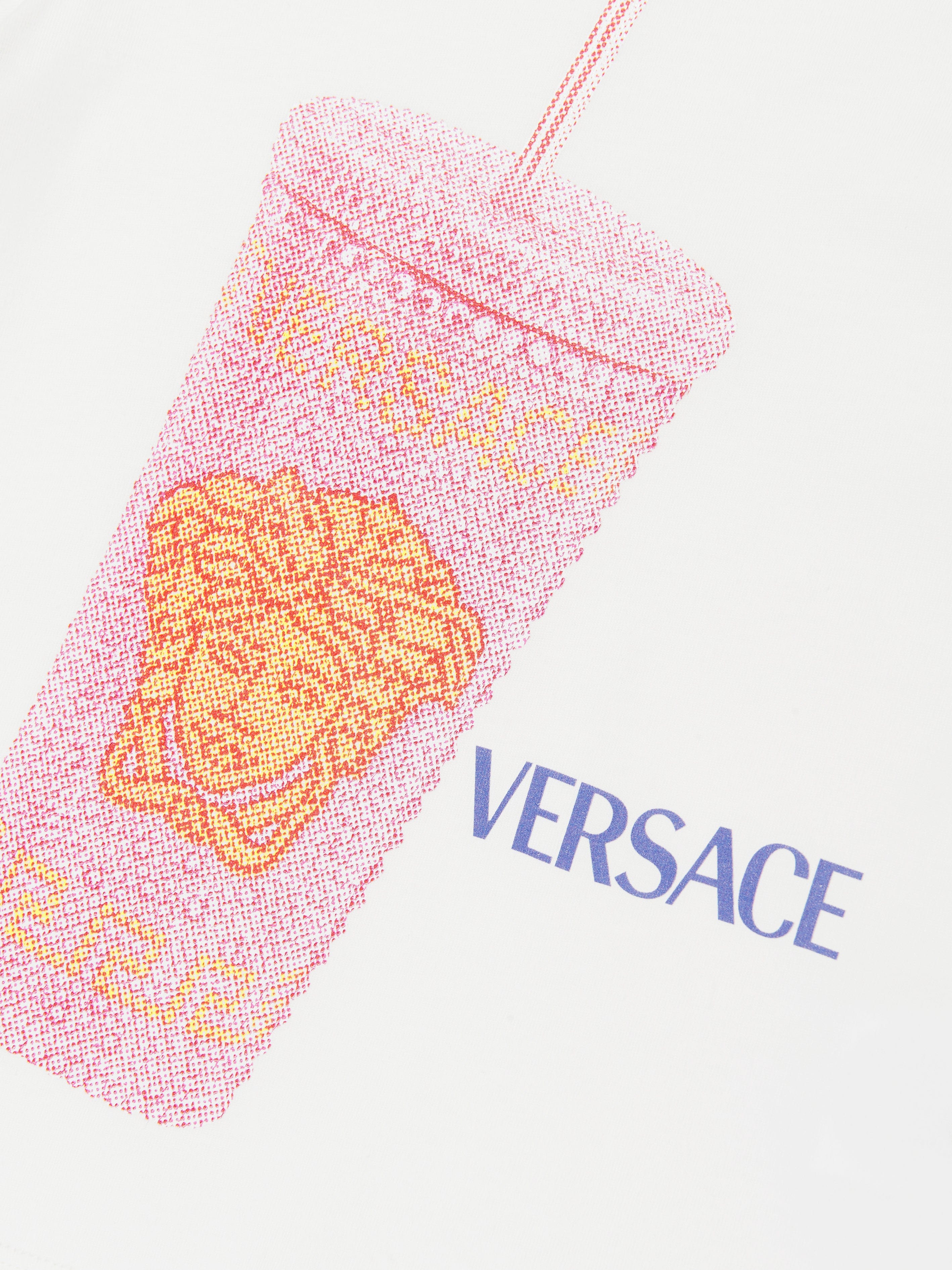 Versace Girls Travel Cup T-Shirt in White