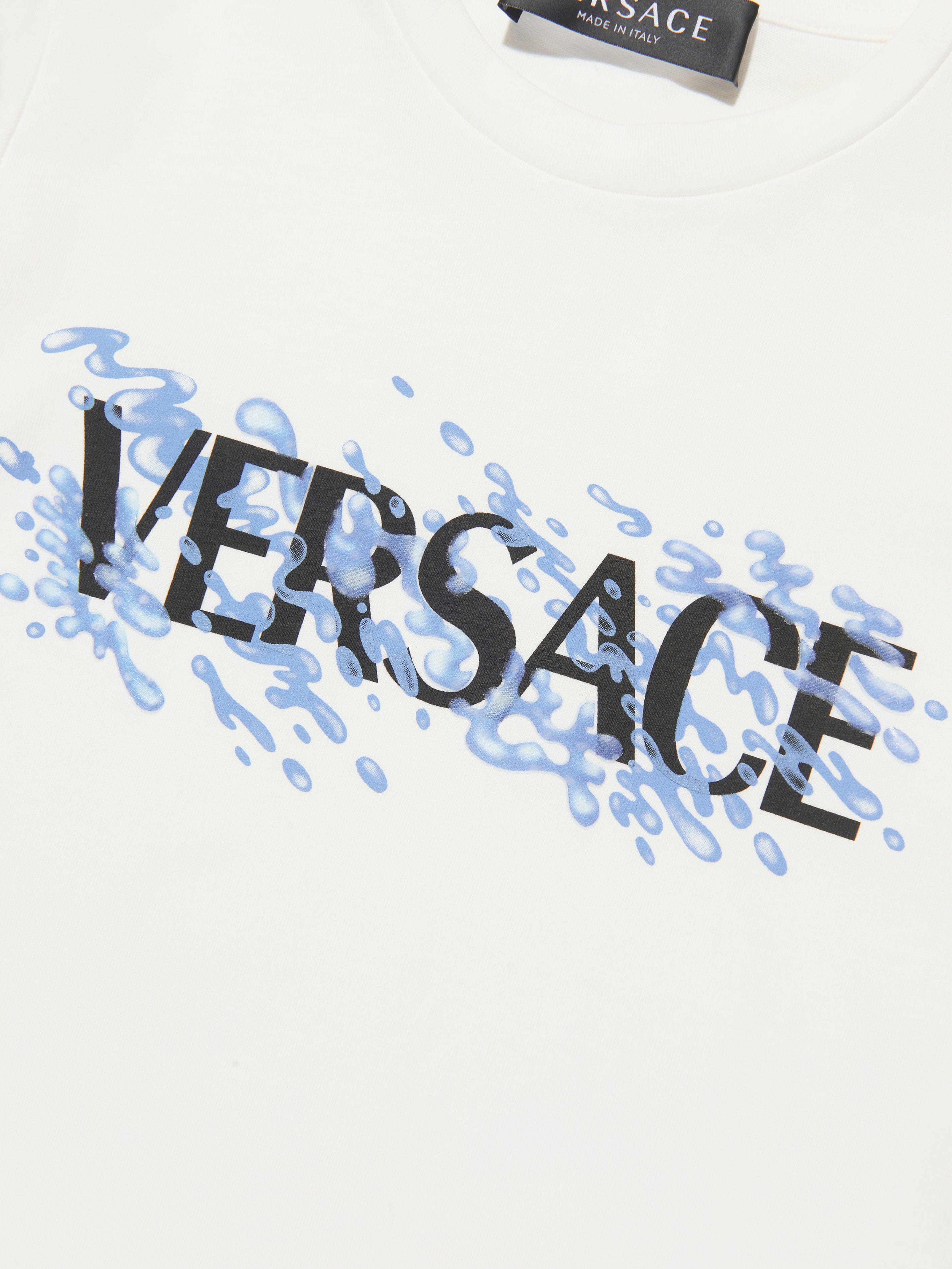 Versace Boys Logo T-Shirt in White