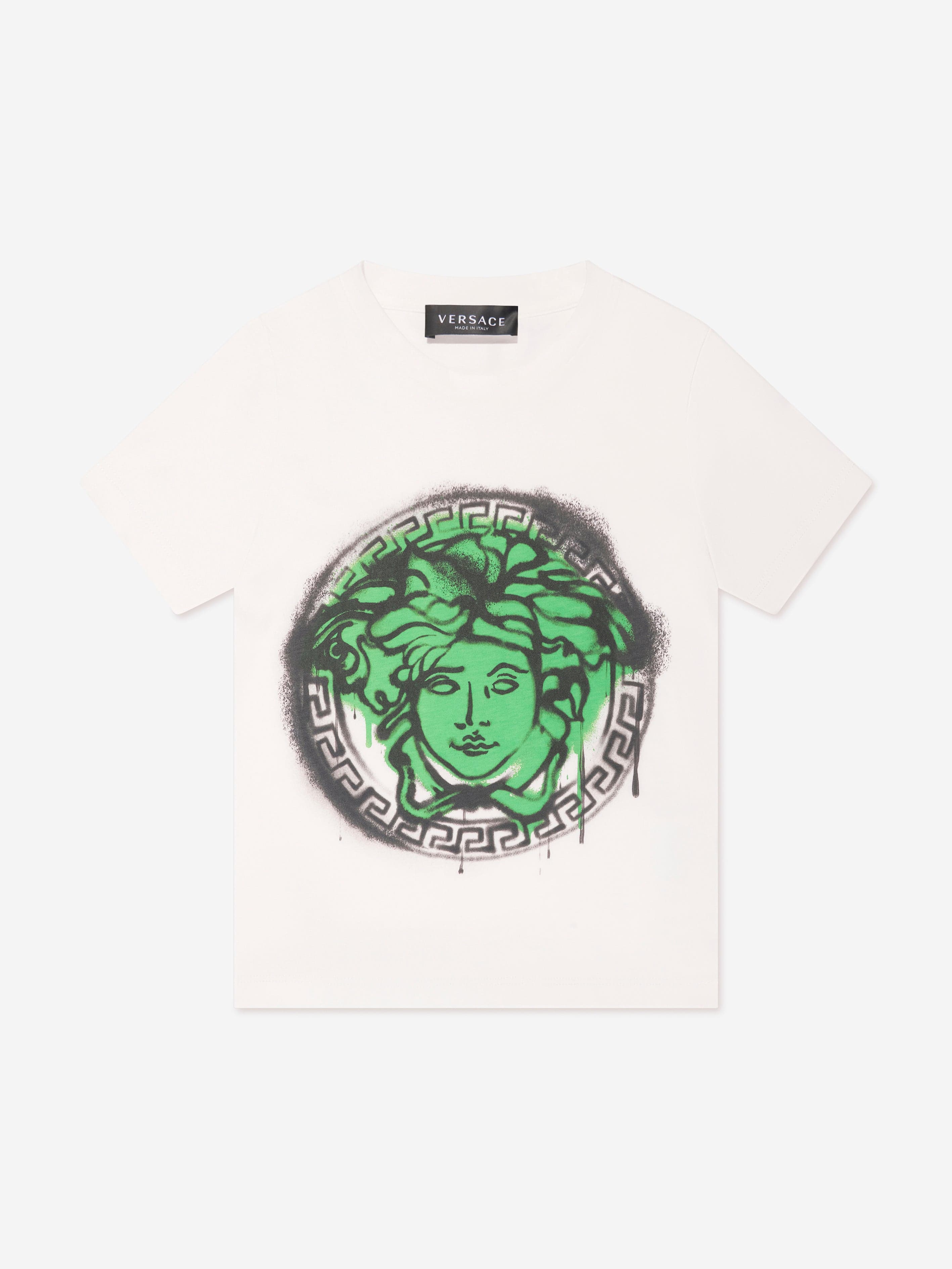 Versace Boys Medusa Logo T-Shirt in White