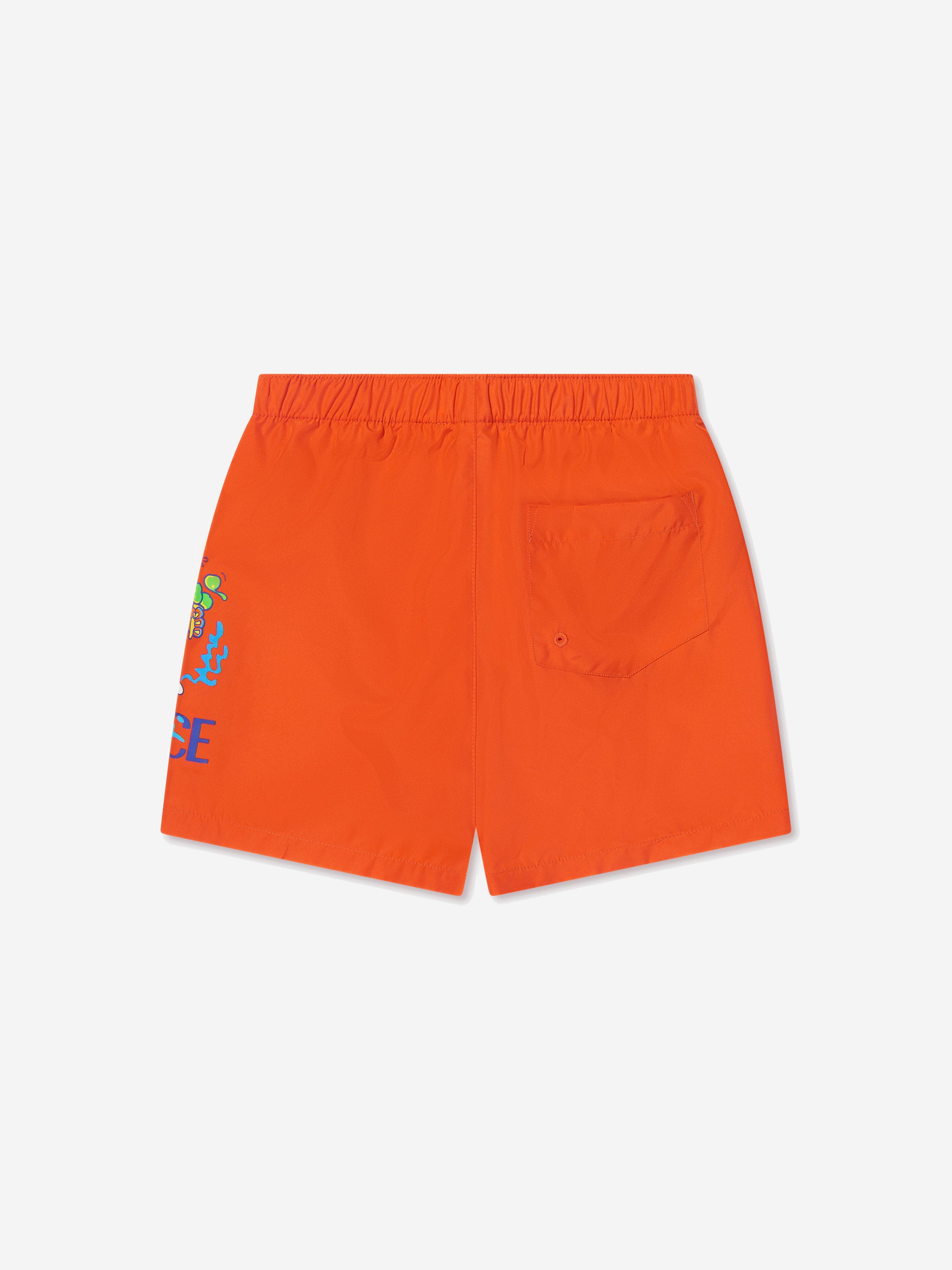 Versace Boys Crocodile Swim Shorts in Orange