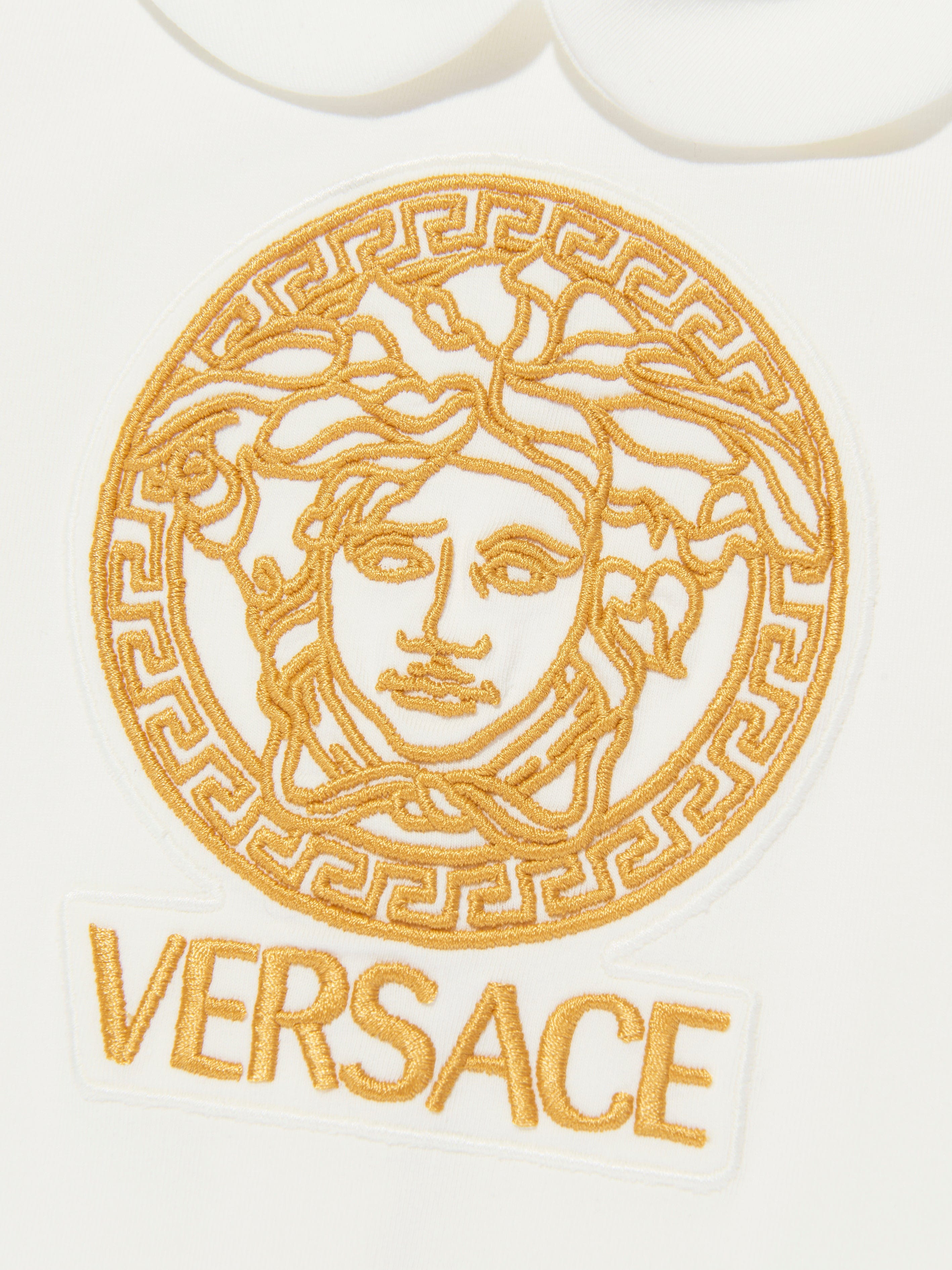 Versace Baby Logo Babygrow in White