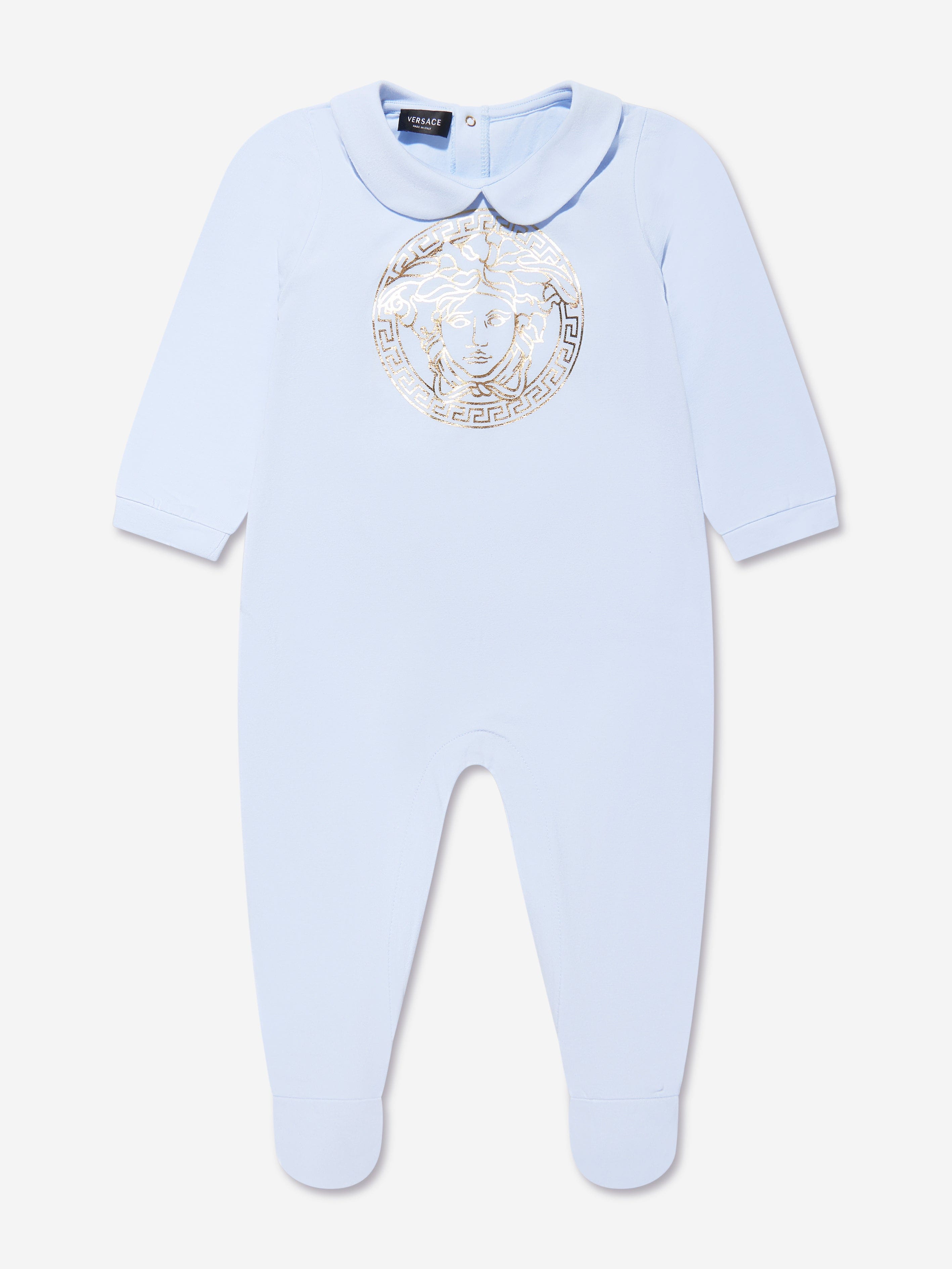 Versace Baby Boys Babygrow Gift Set (2 Piece) in Blue