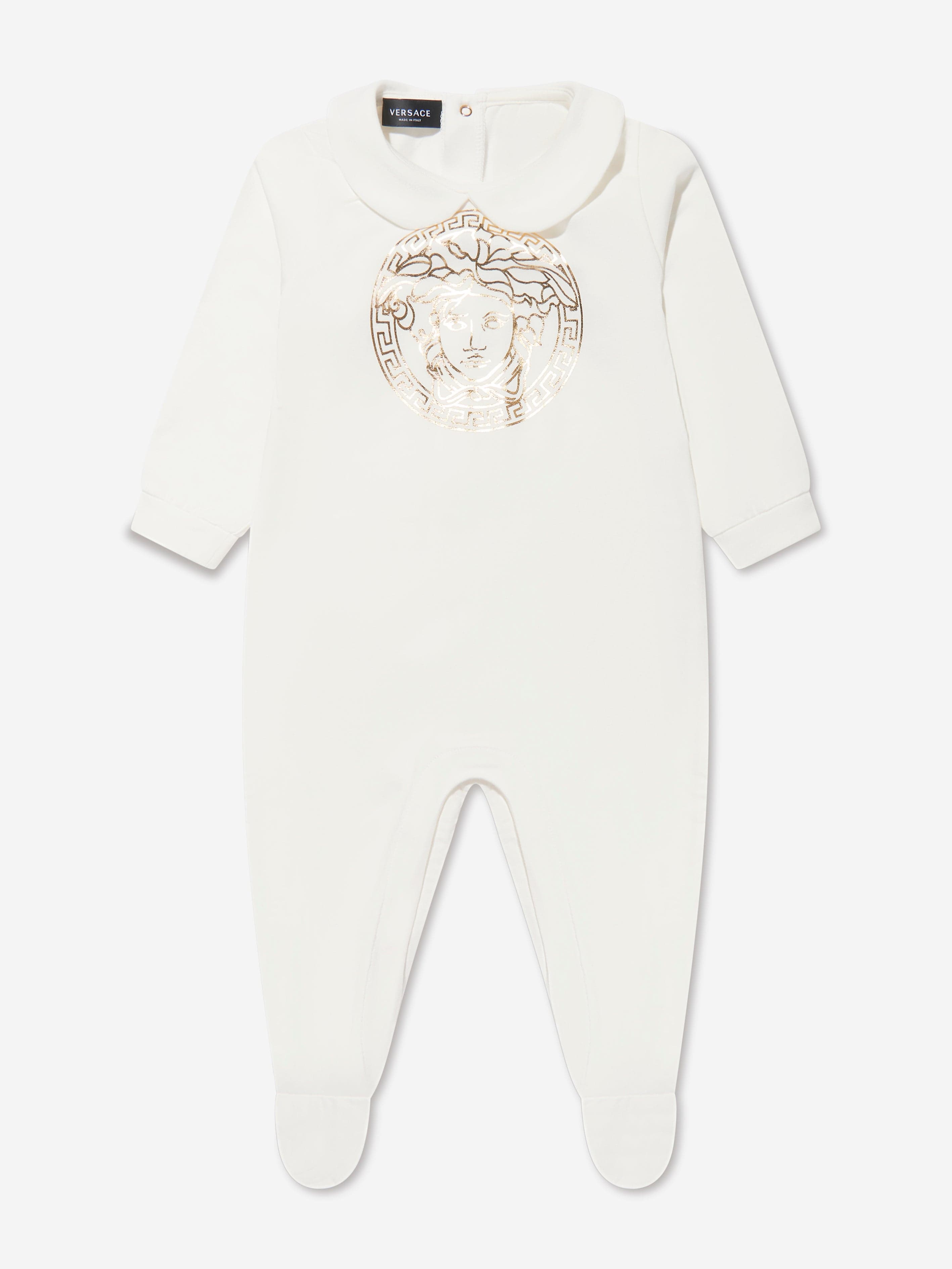 Versace Baby Logo Babygrow Gift Set (2 Piece) in White