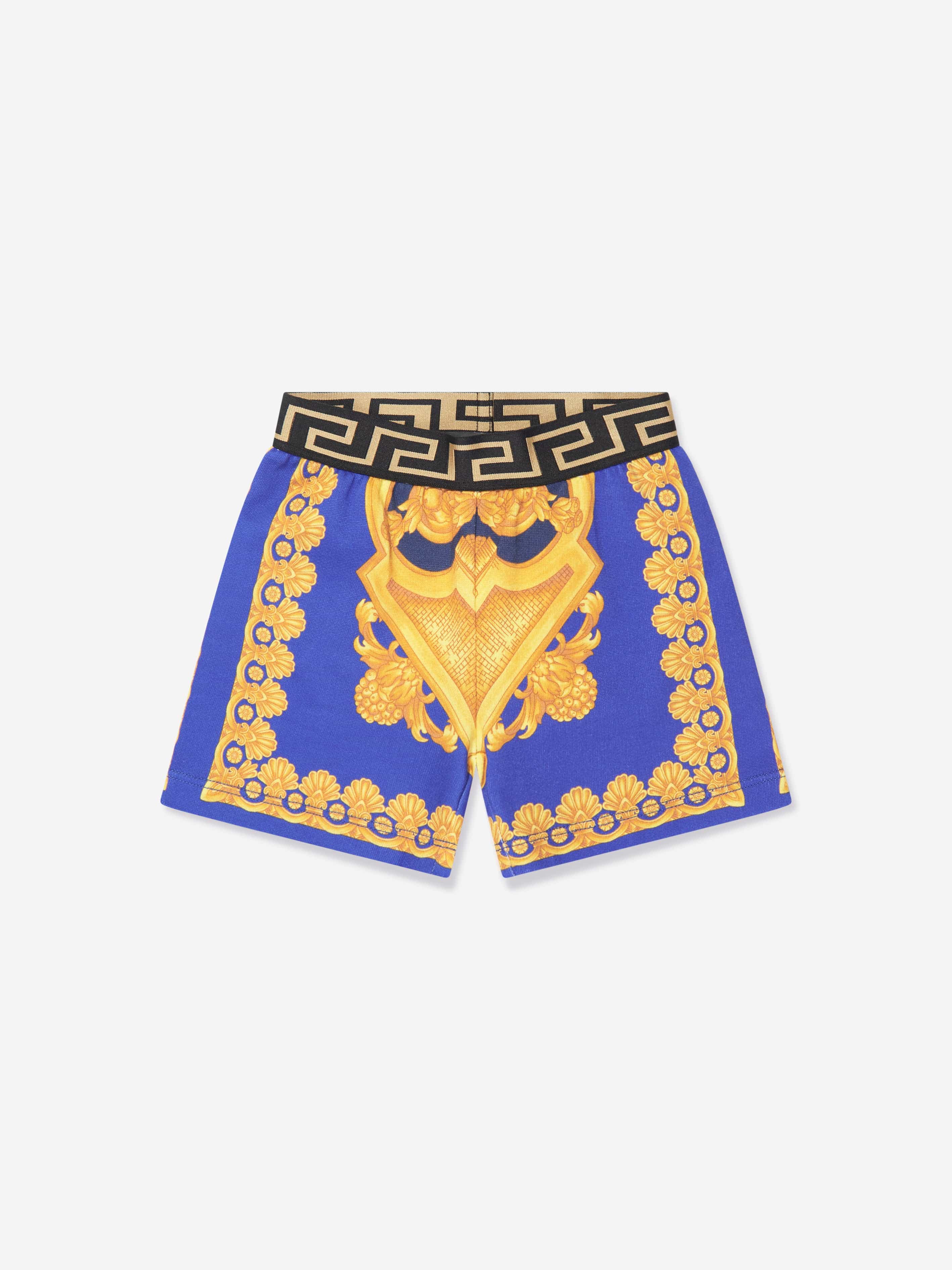 Versace Baby Boys Barocco Shorts in Blue