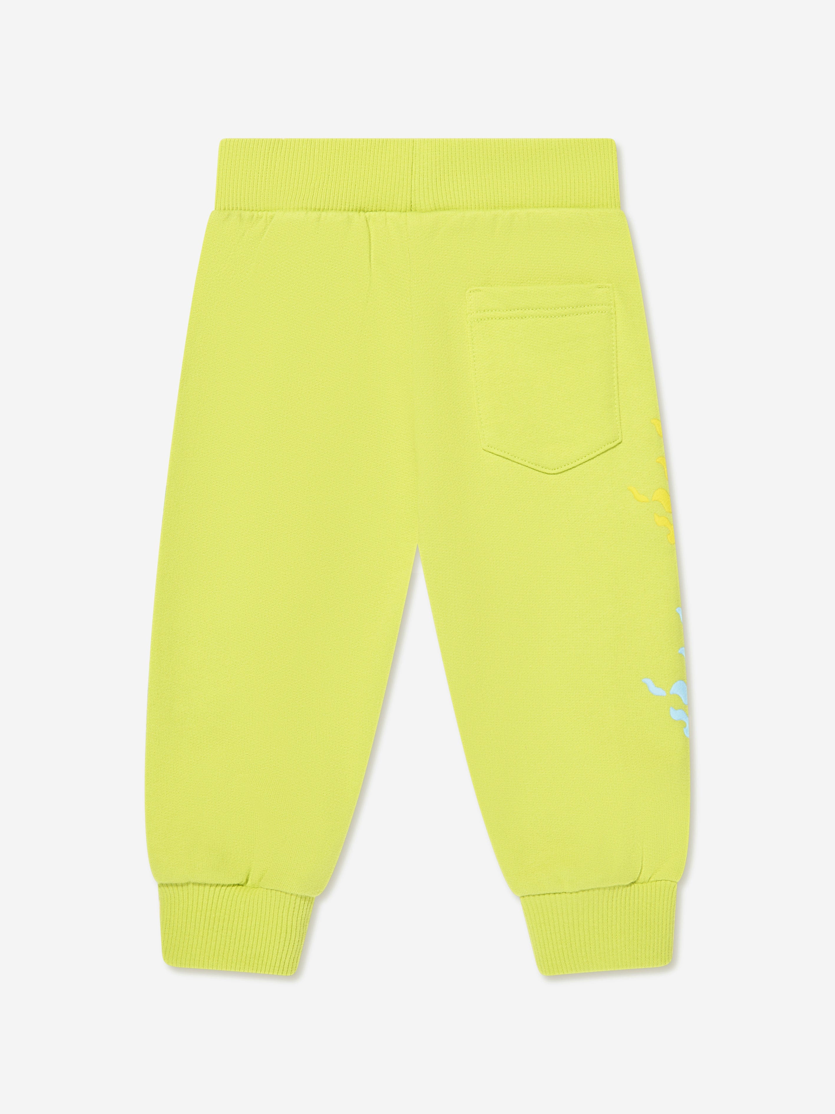 Versace Baby Boys Logo Joggers in Lime