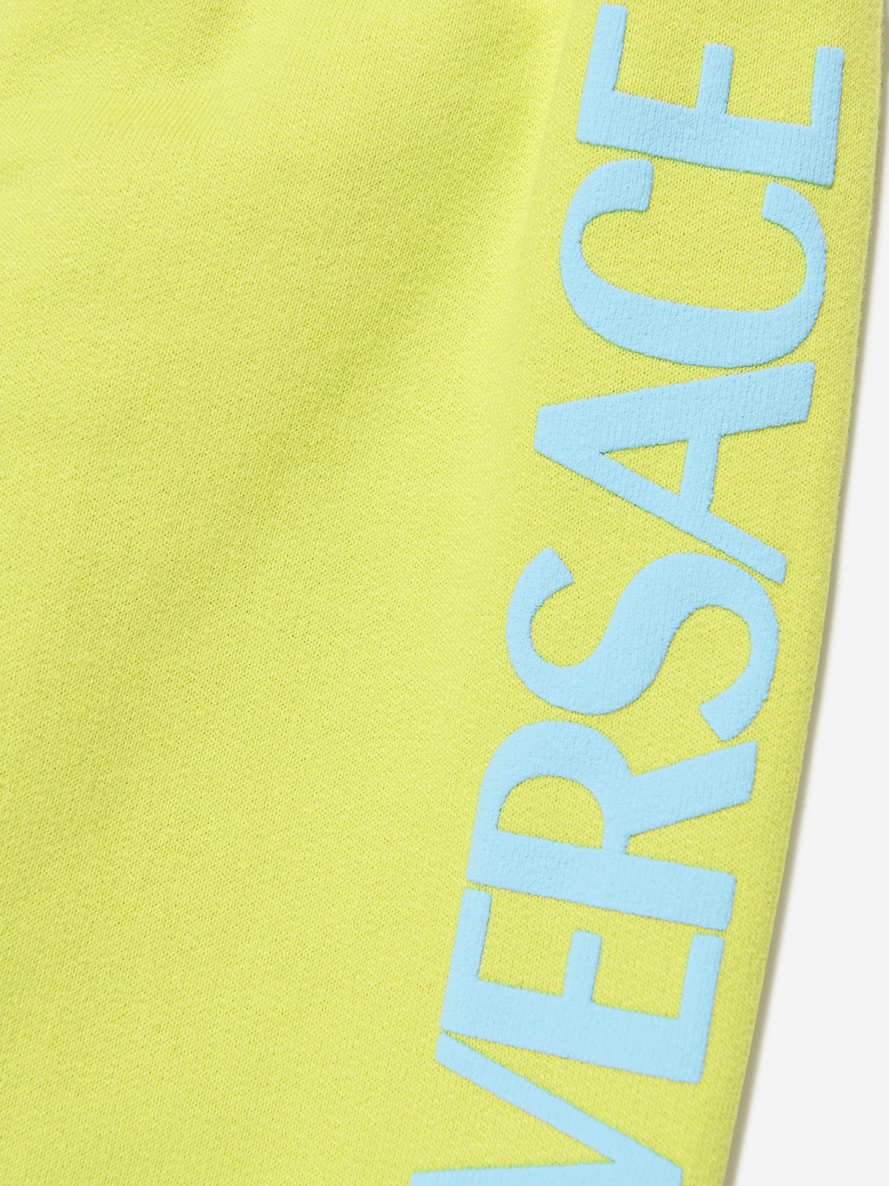 Versace Baby Boys Logo Joggers in Lime