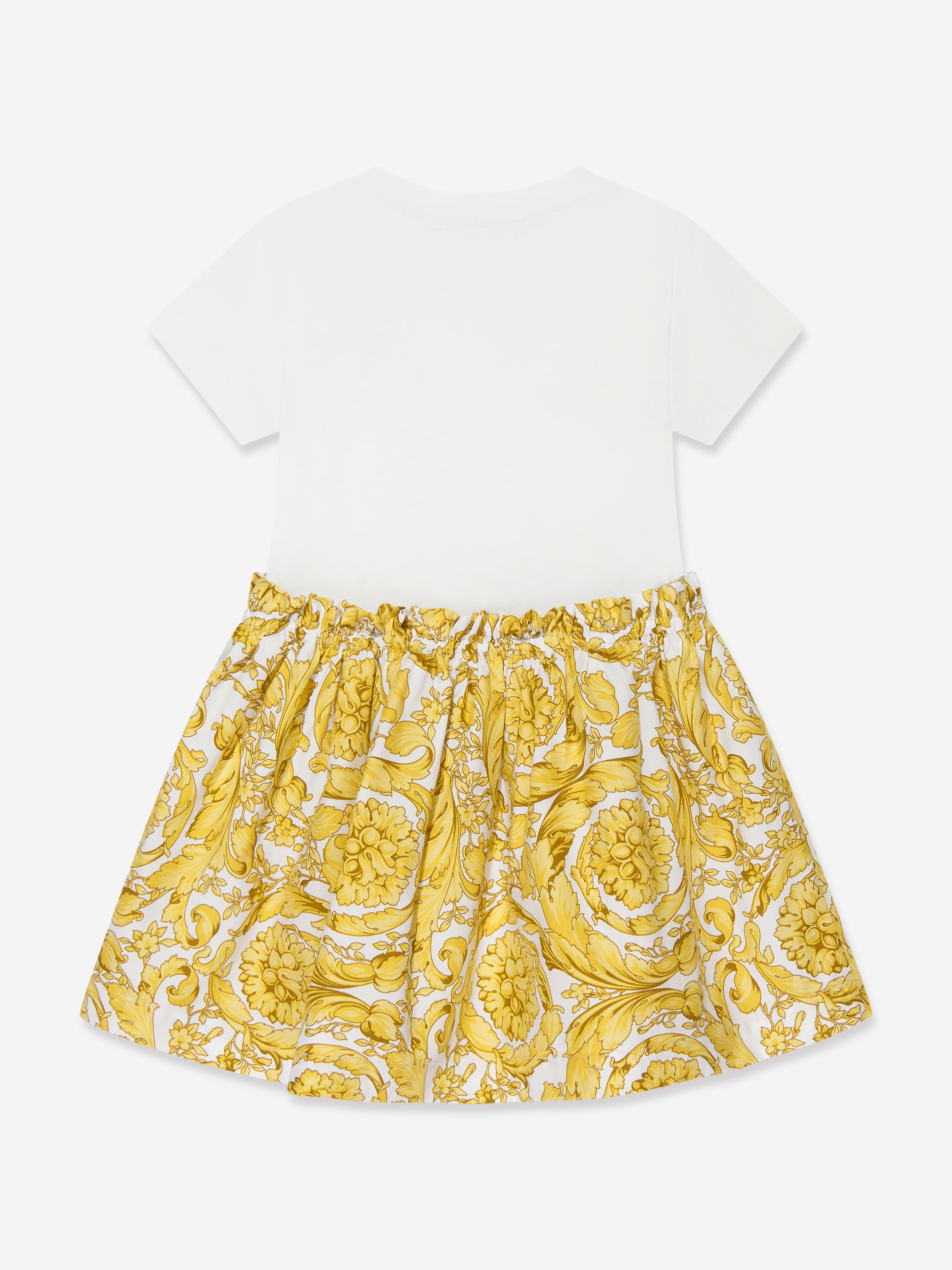 Versace Baby Girls Barocco Dress in White