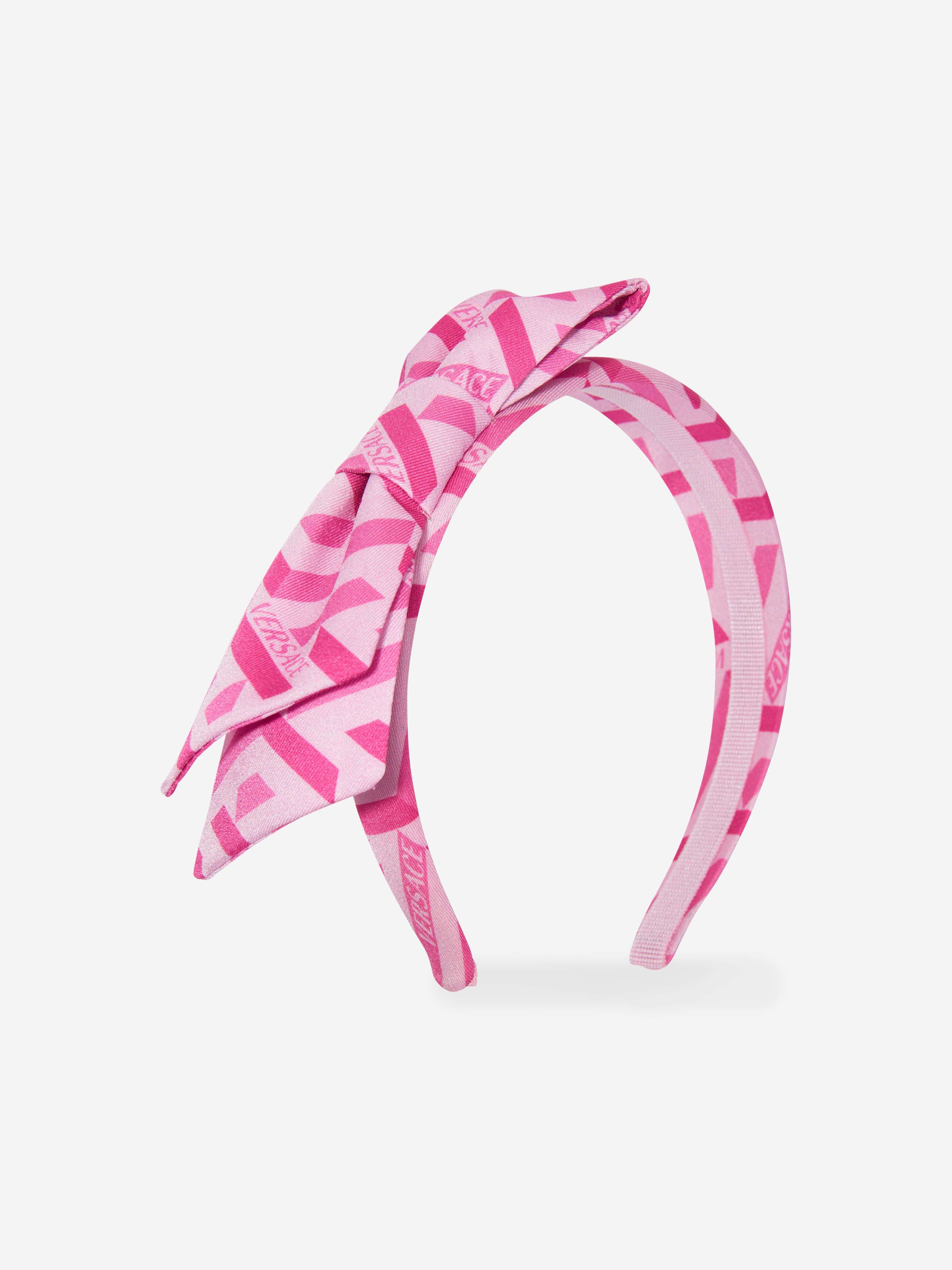 Versace Girls Bow Headband in Pink