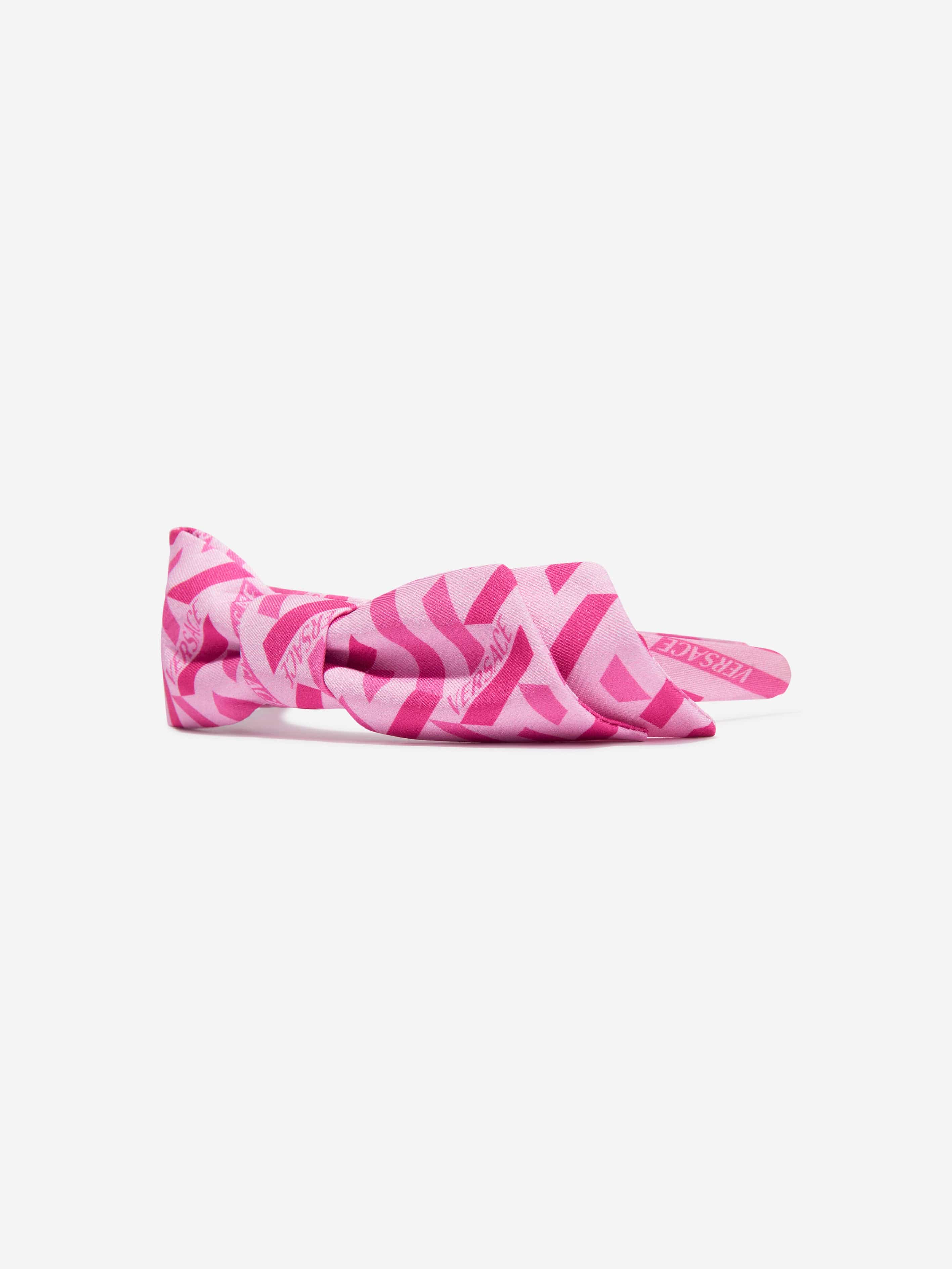 Versace Girls Bow Headband in Pink