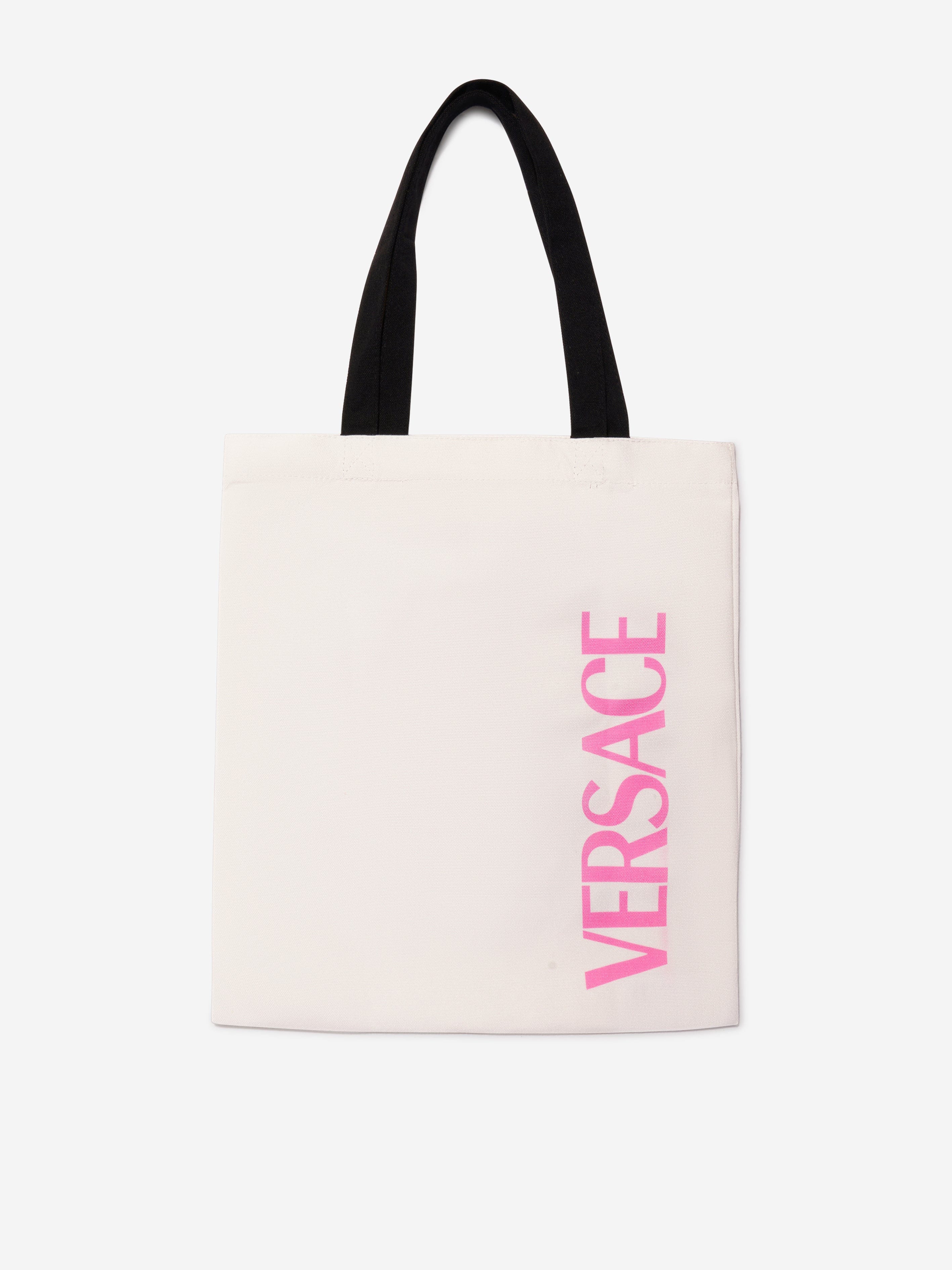 Versace Girls Medusa Logo Tote Bag in White