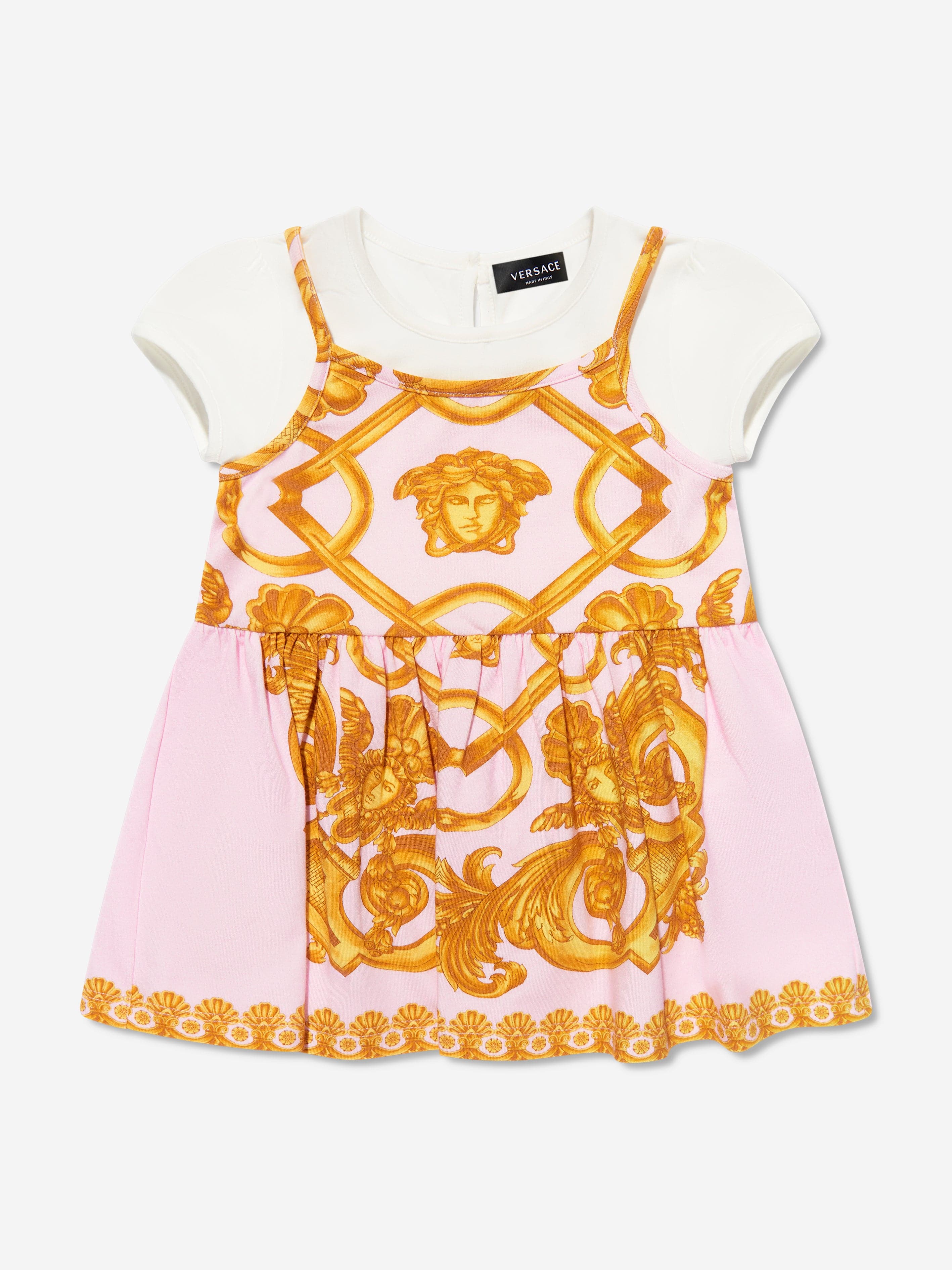 Versace Baby Girls Dress With Knickers in Gold