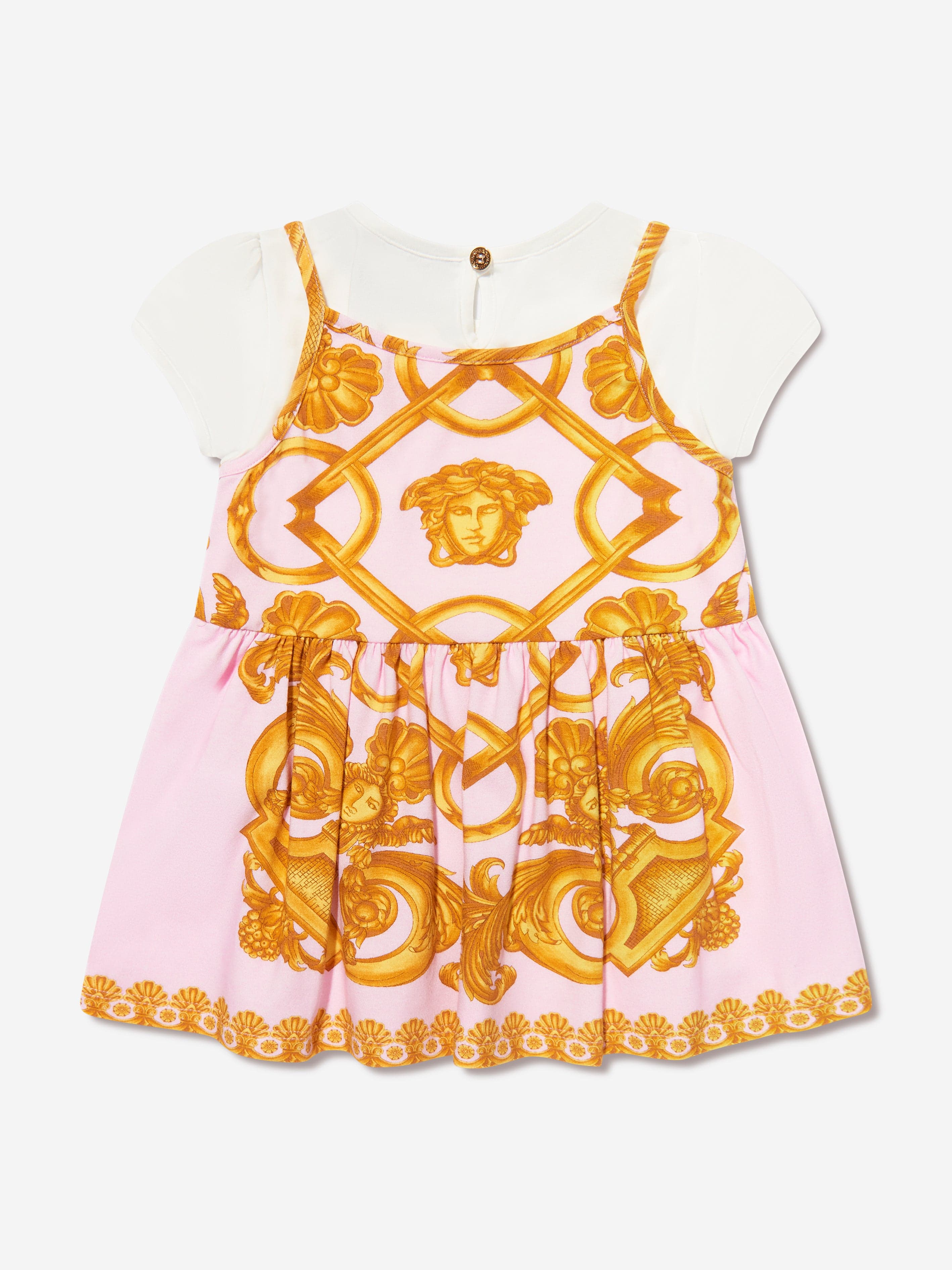 Versace Baby Girls Dress With Knickers in Gold