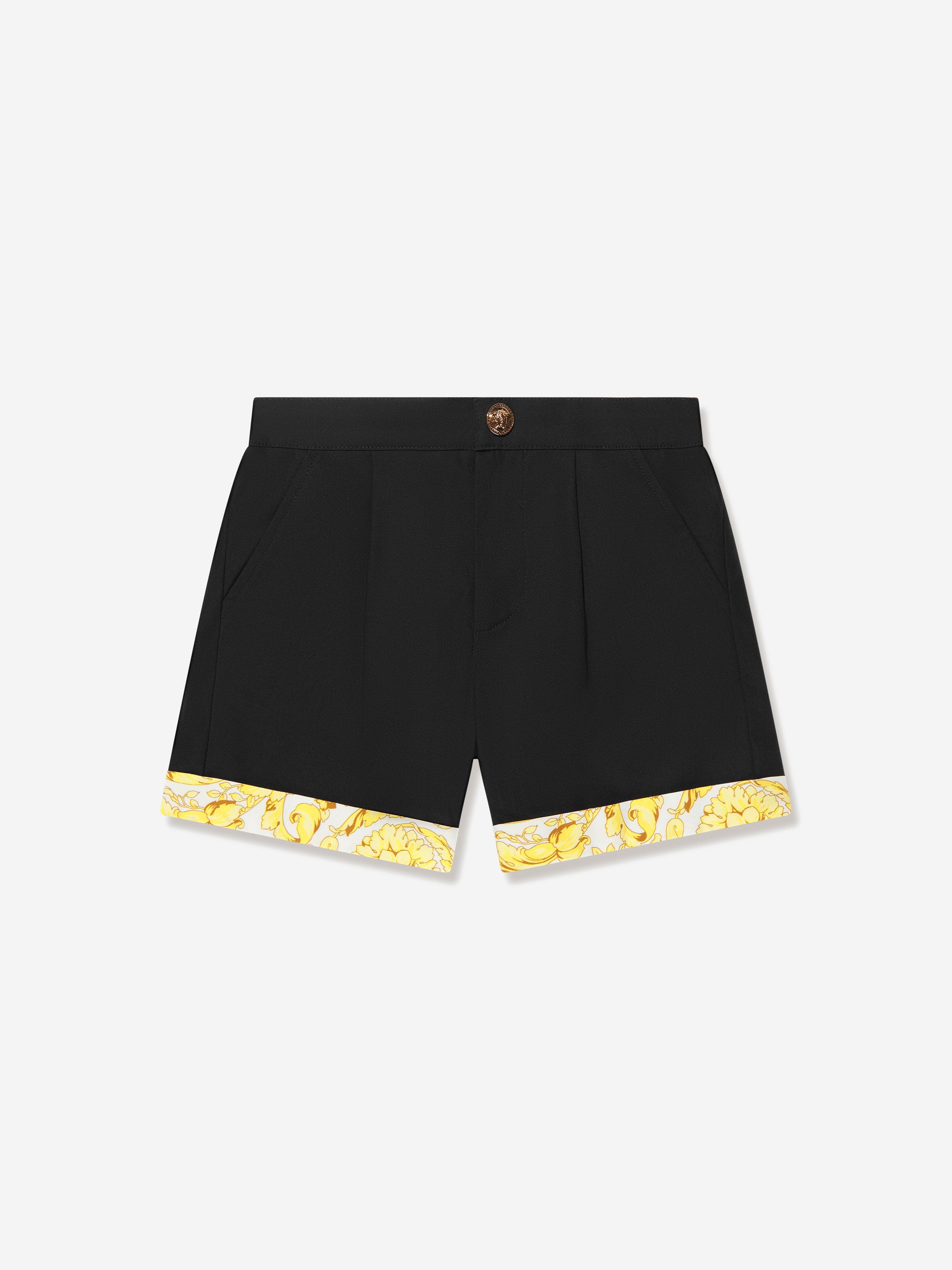 Versace Baby Boys Borroco Trim Shorts in Black