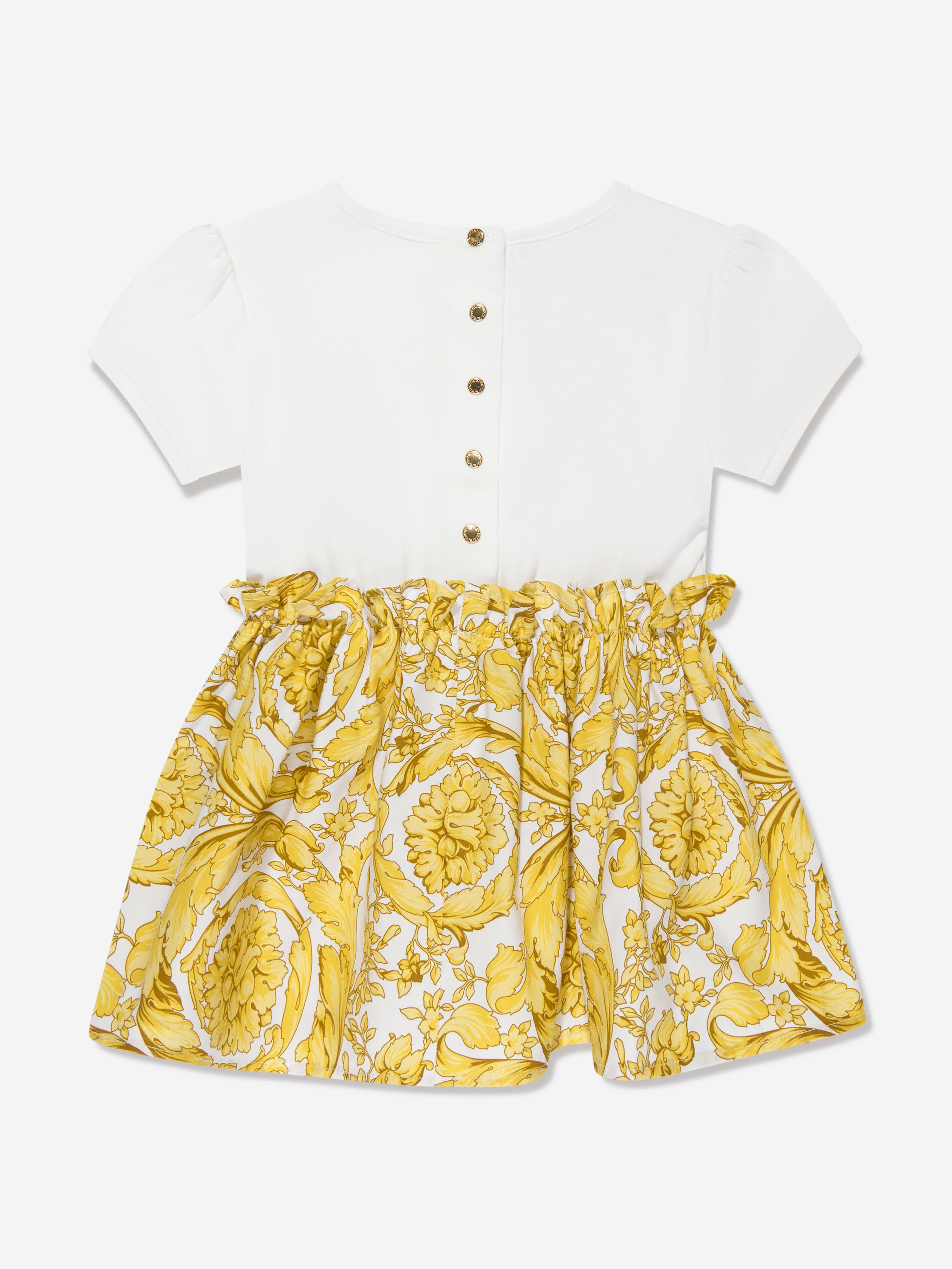 Versace Baby Girls Dress And Knickers Set in Gold