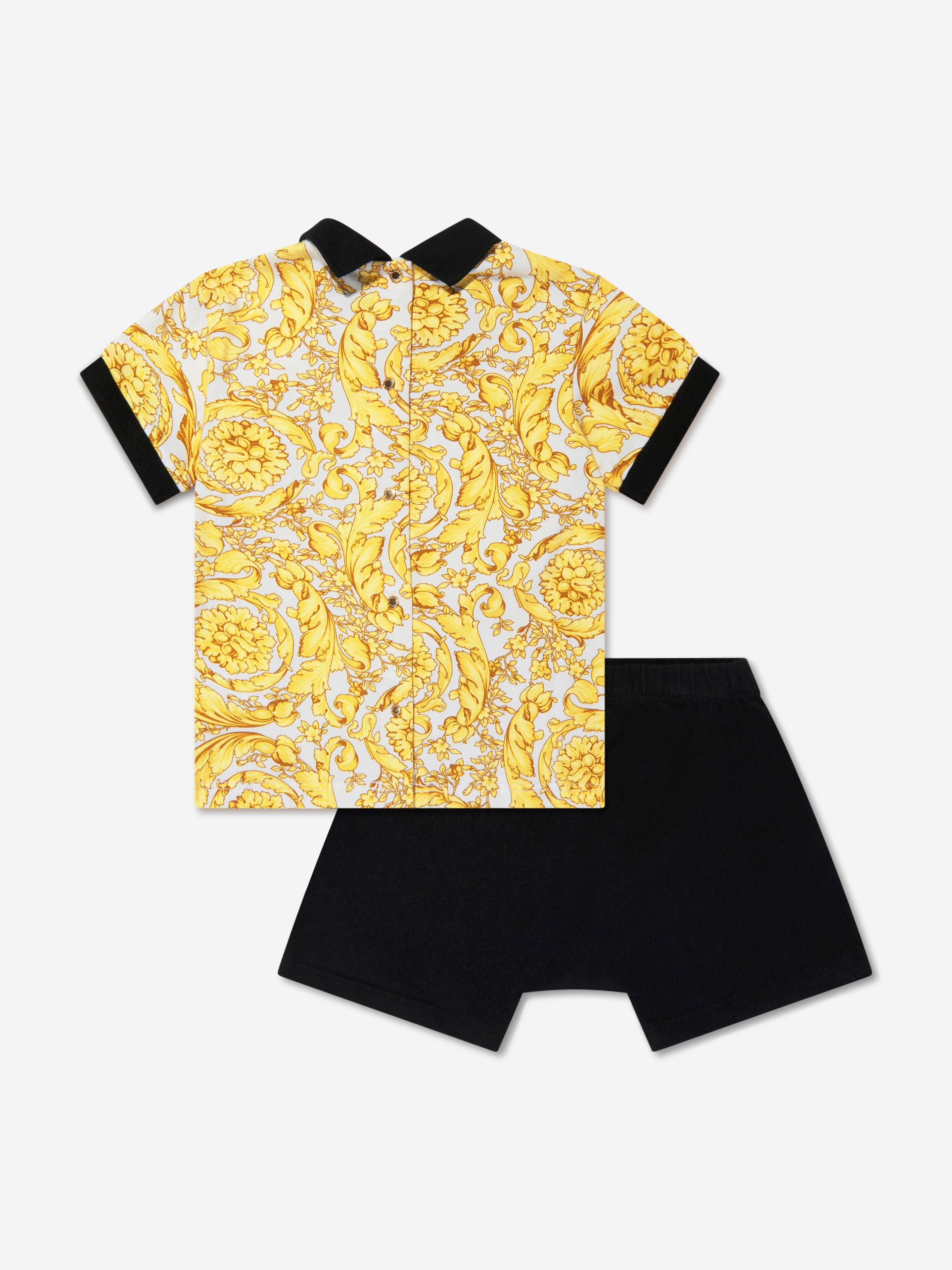 Versace Baby Boys Polo Shirt And Shorts Set in Gold