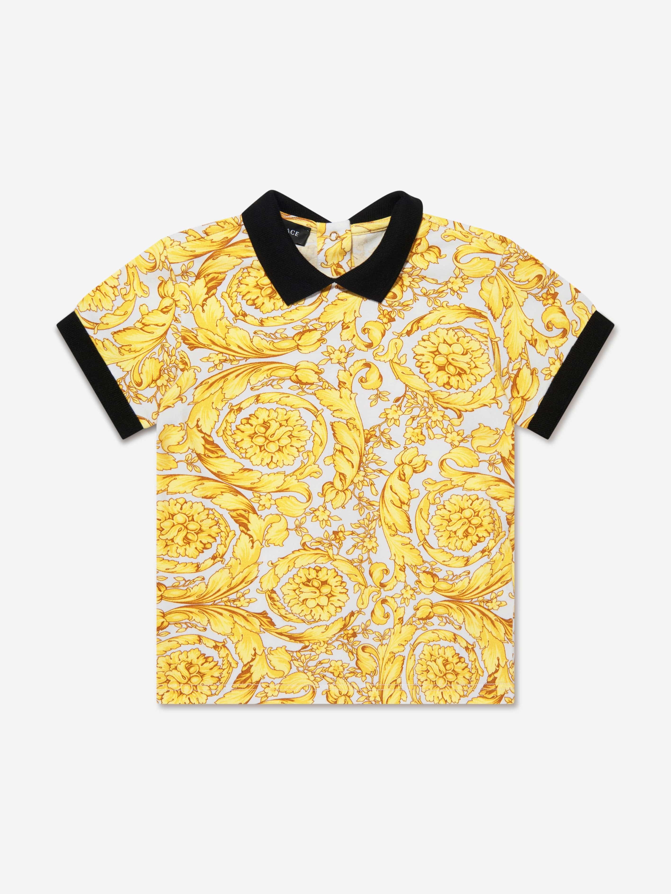 Versace Baby Boys Polo Shirt And Shorts Set in Gold