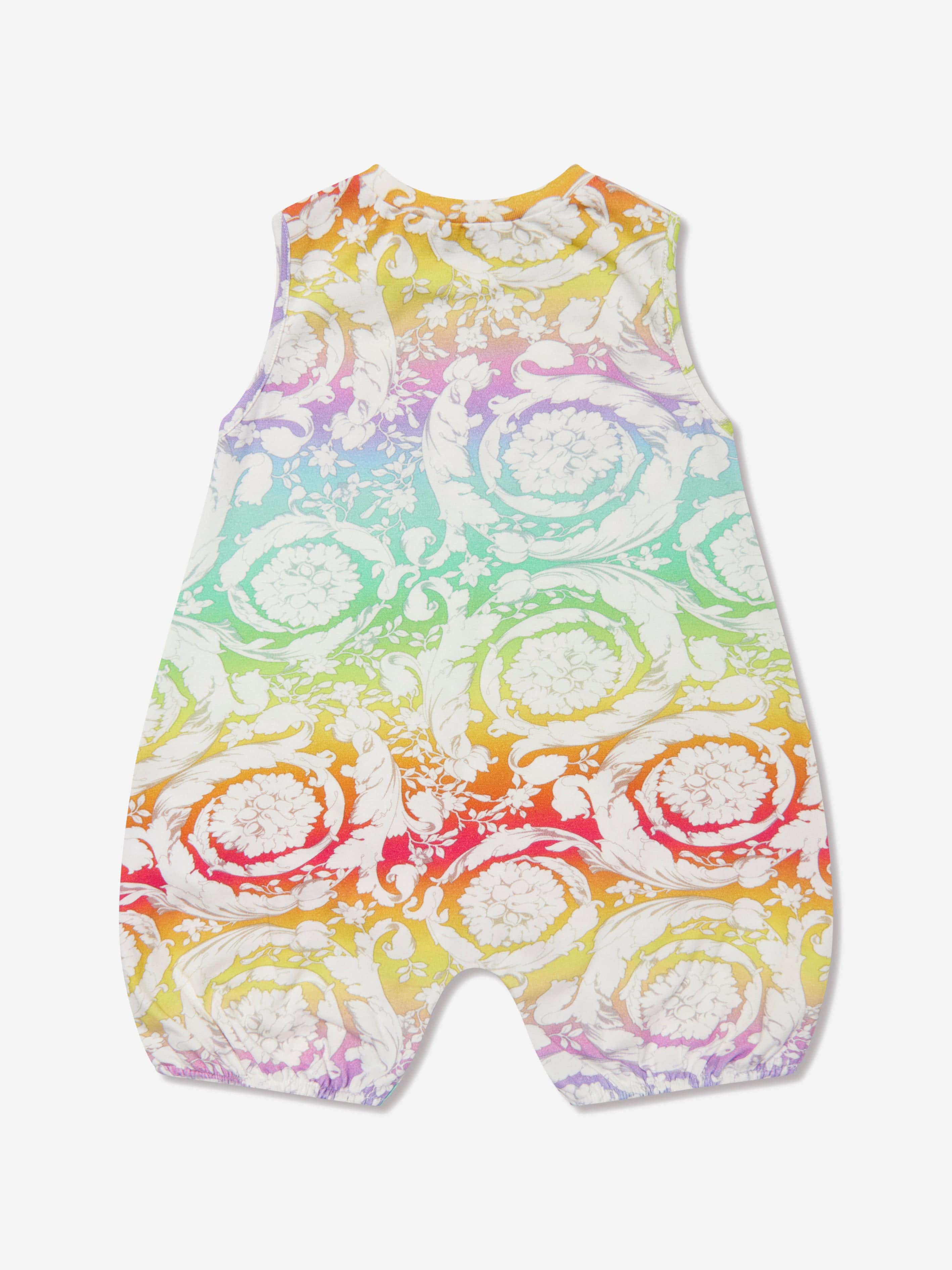 Versace Baby Girls Romper And Hat Set in Multicolour