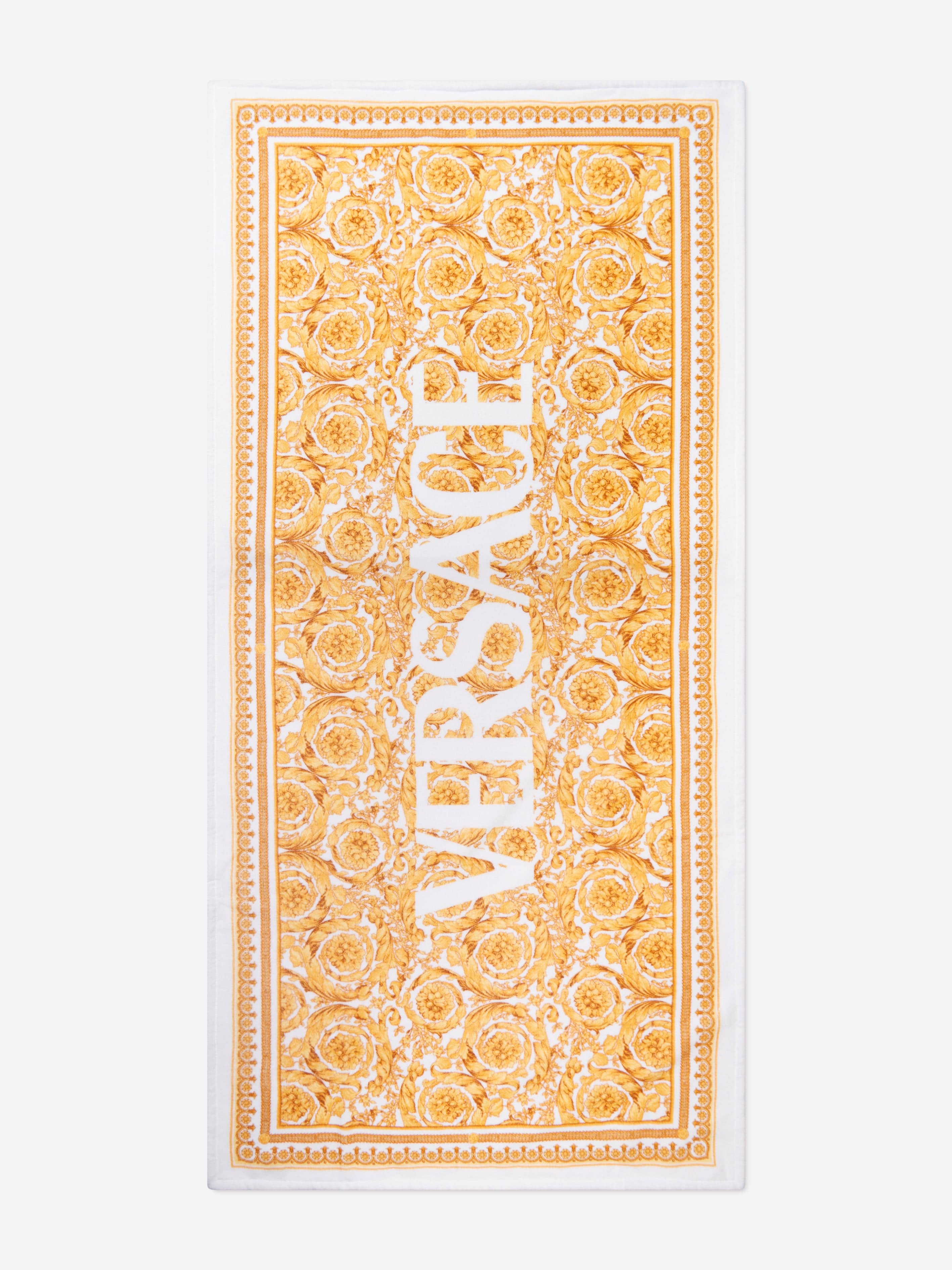 Versace Girls Barocco Print Towel in Gold