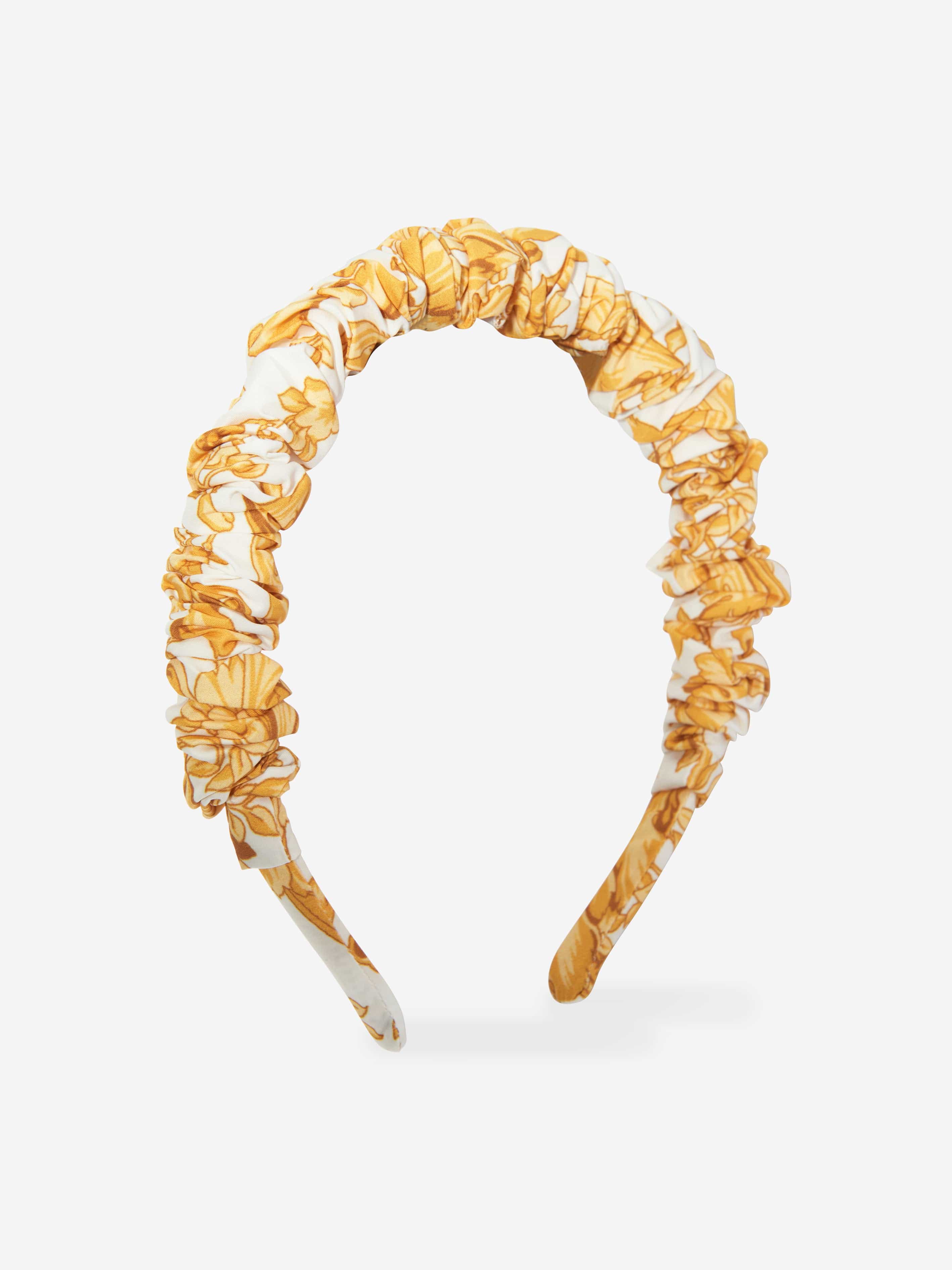 Versace Girls Barocco Print Headband in Gold