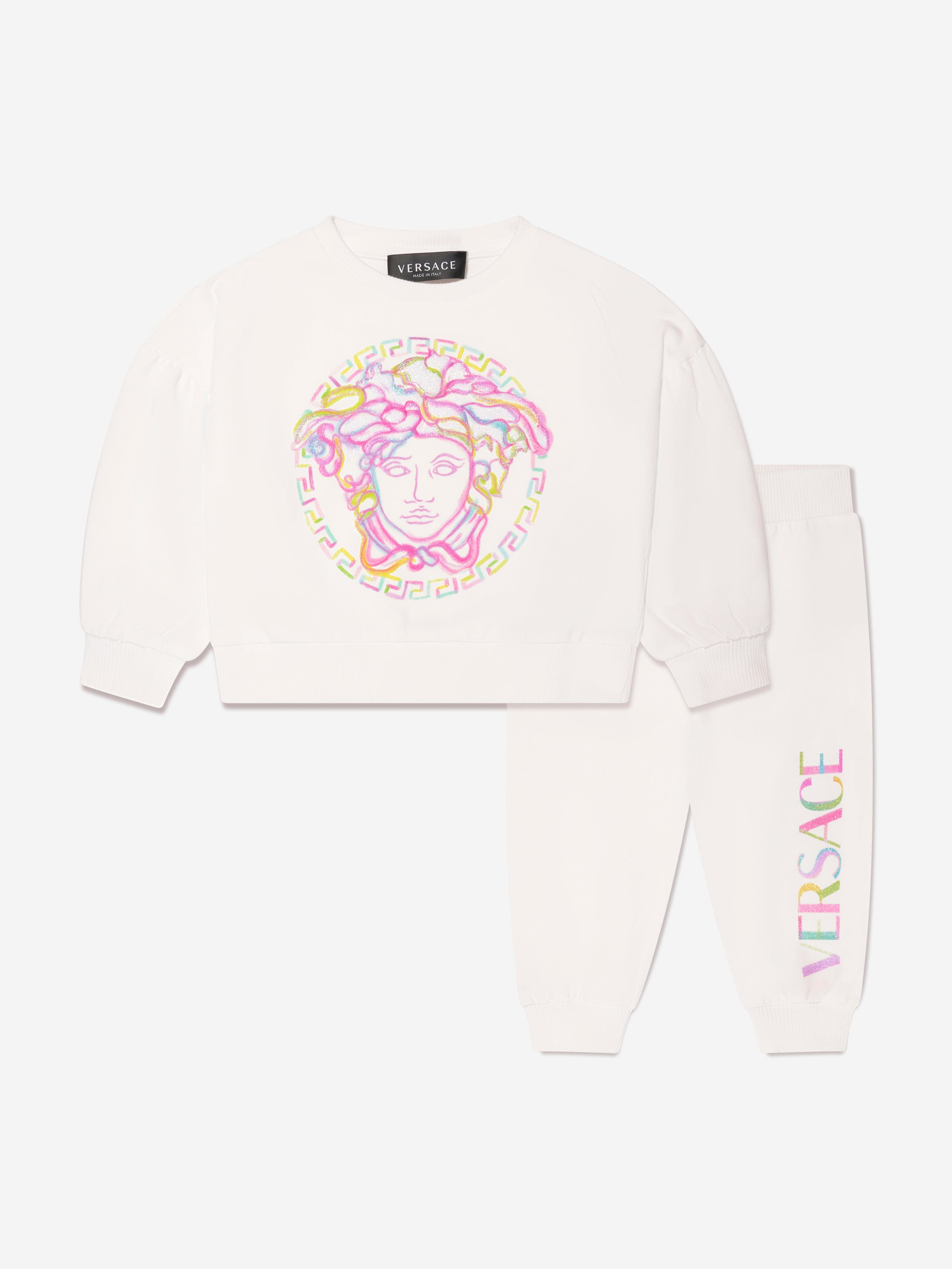 Versace Baby Girls Medusa Logo Tracksuit in White