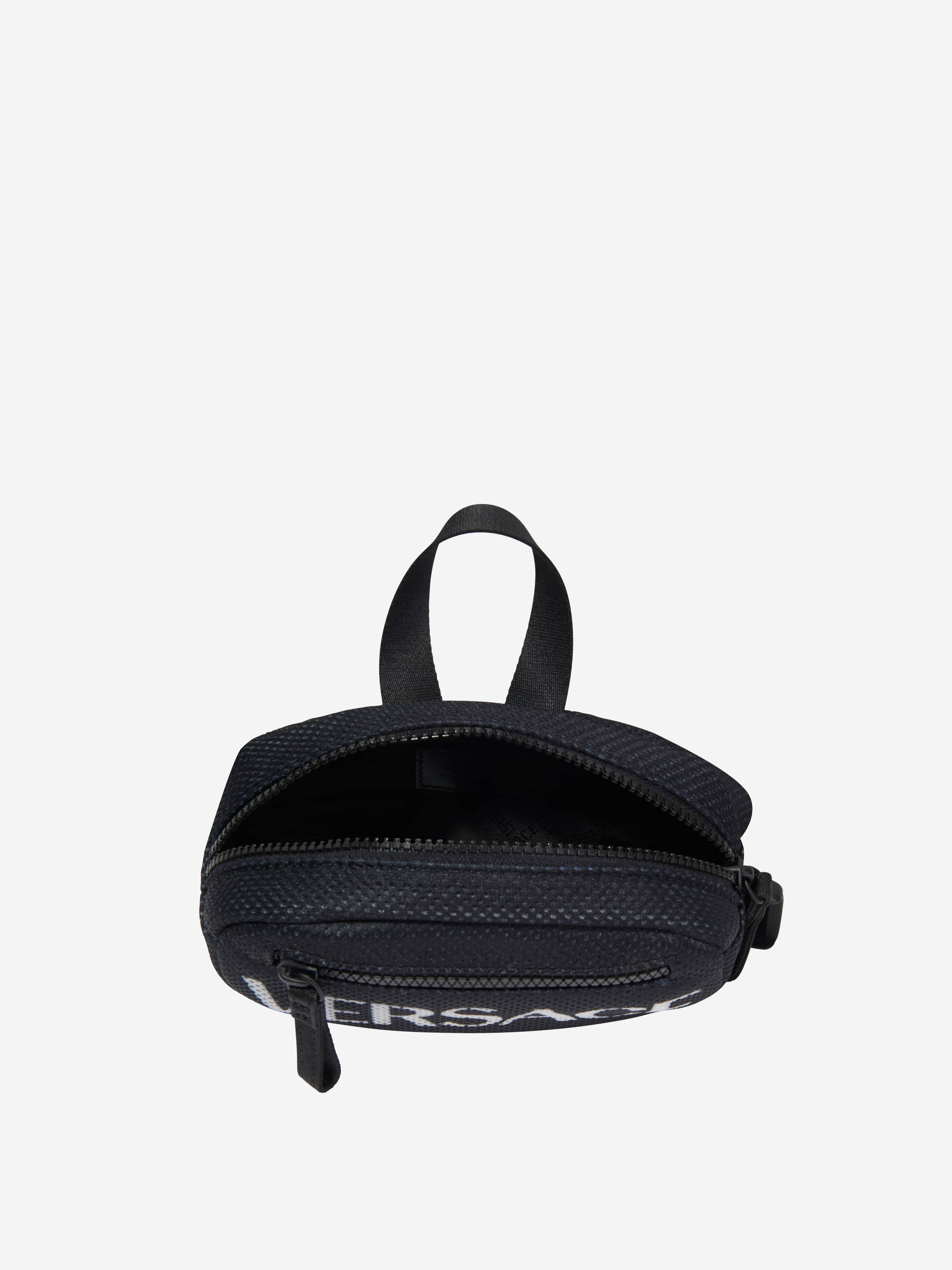 Versace Kids Log Belt Bag in Black