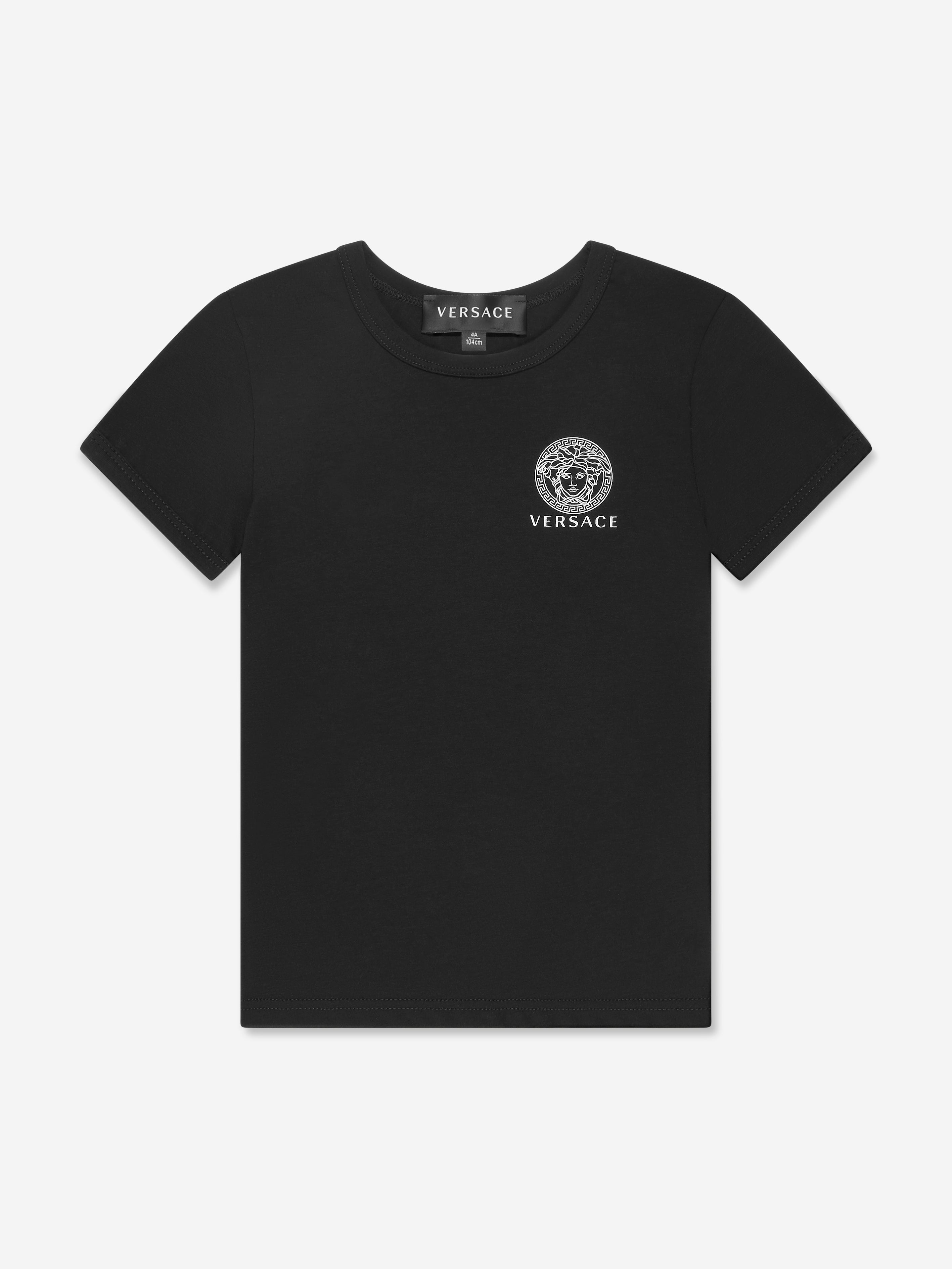 Versace Boys Logo T-Shirt Set (2 Pack) in Black