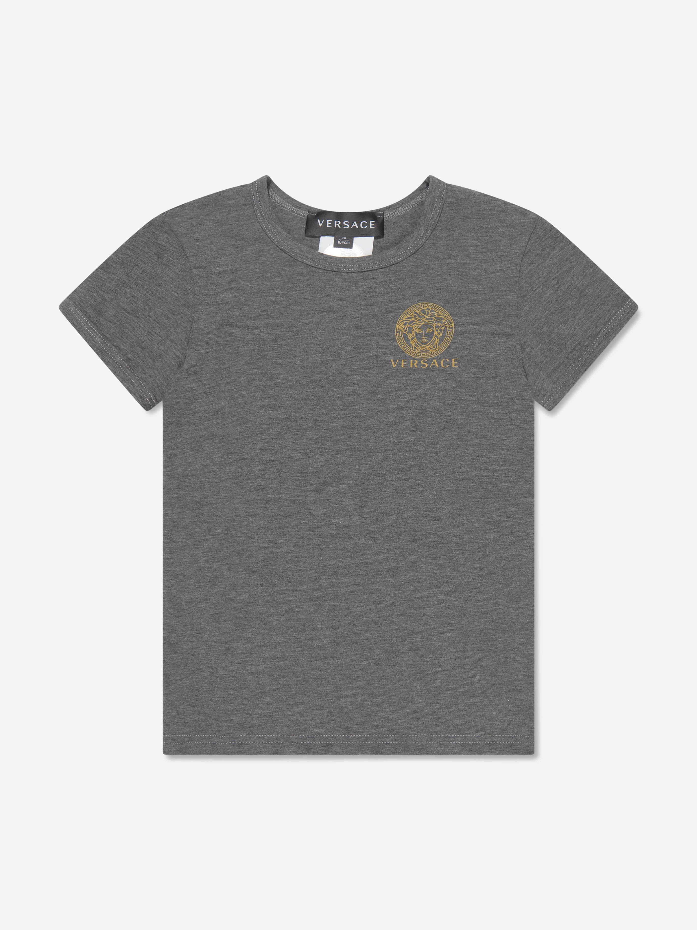 Versace Boys Logo T-Shirt Set (2 Pack) in Grey