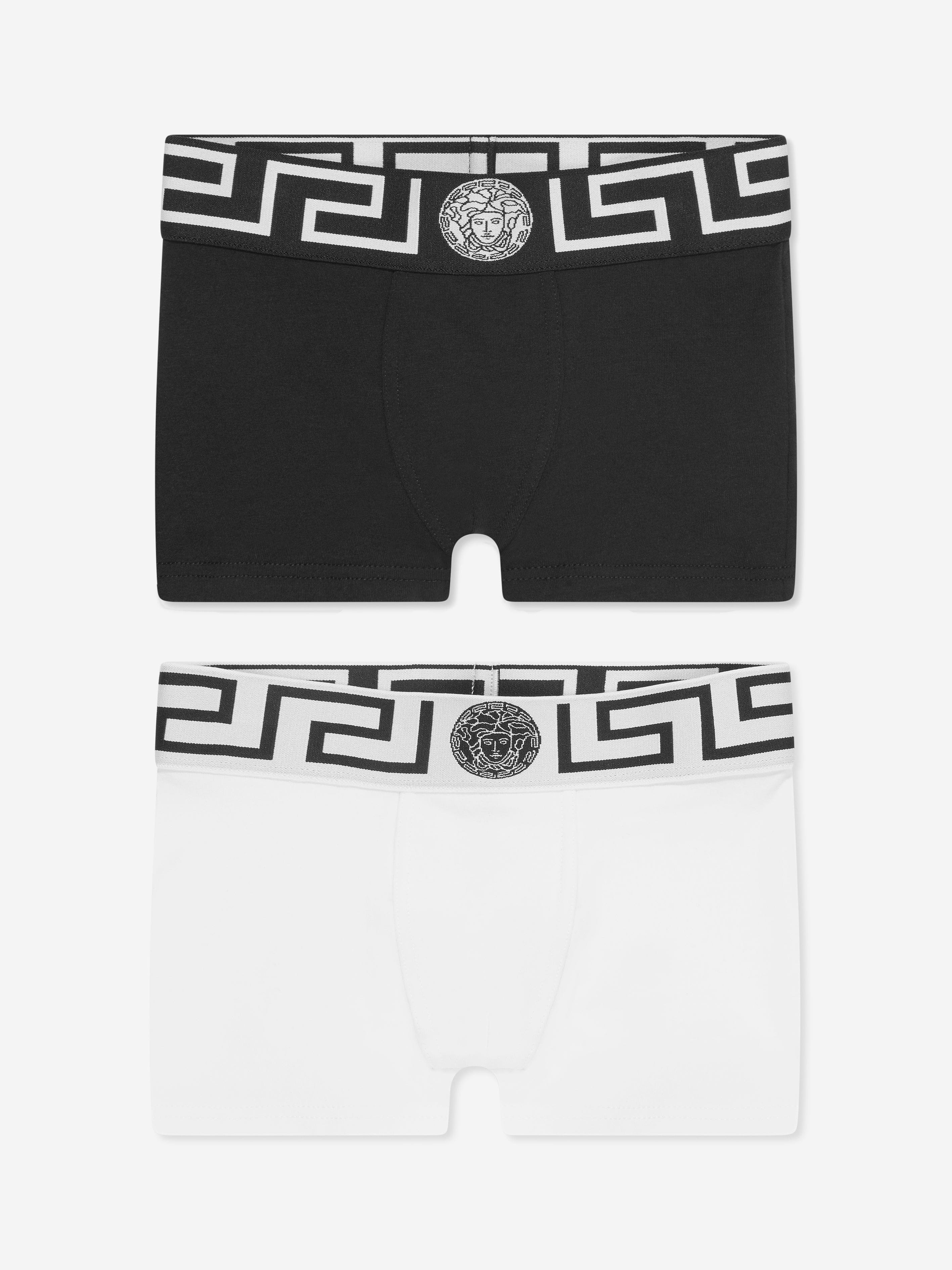 Versace Boys 2 Pack Boxer Shorts Set in Black