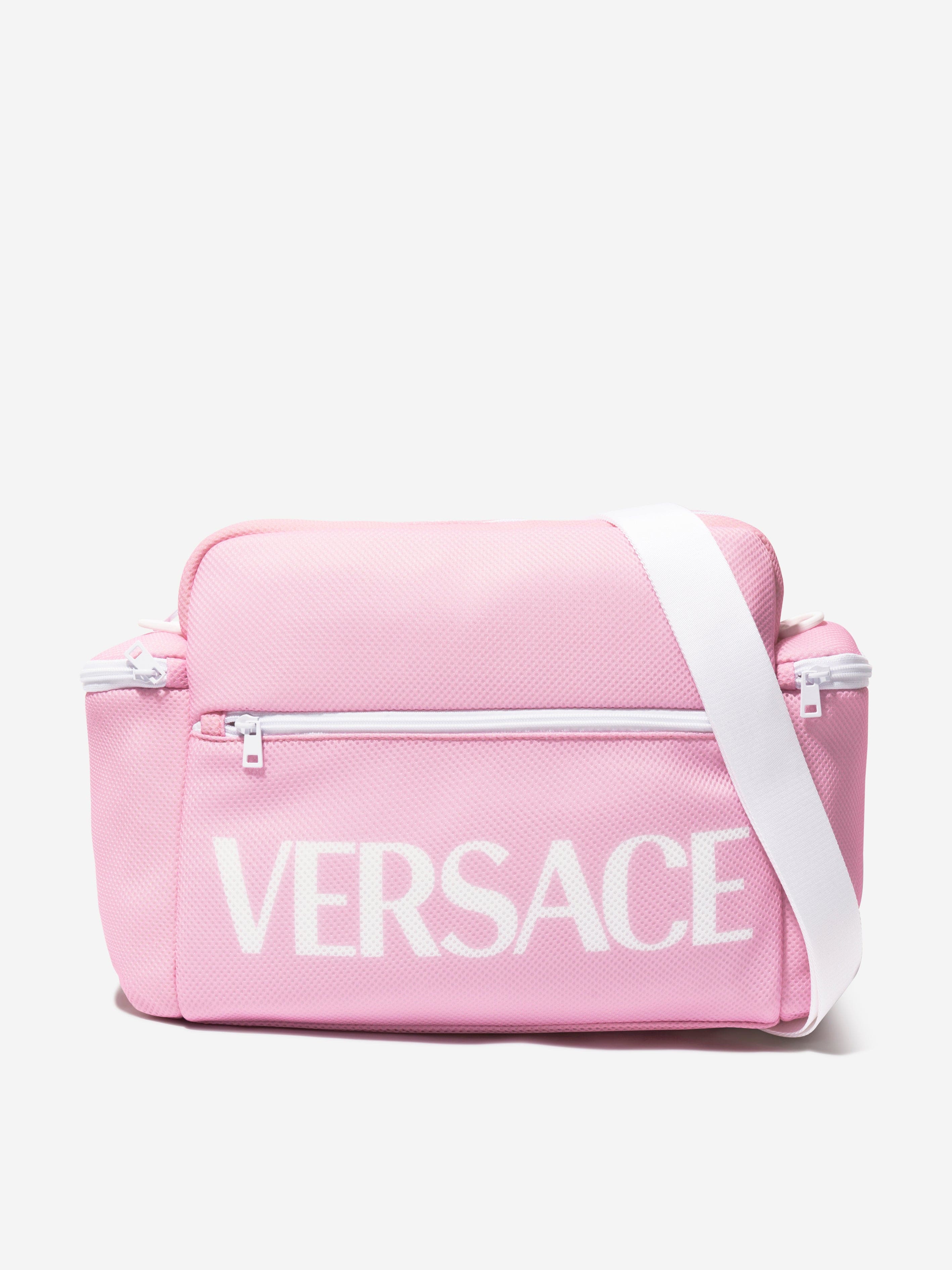 Versace Baby Girls Logo Changing Bag in Pink