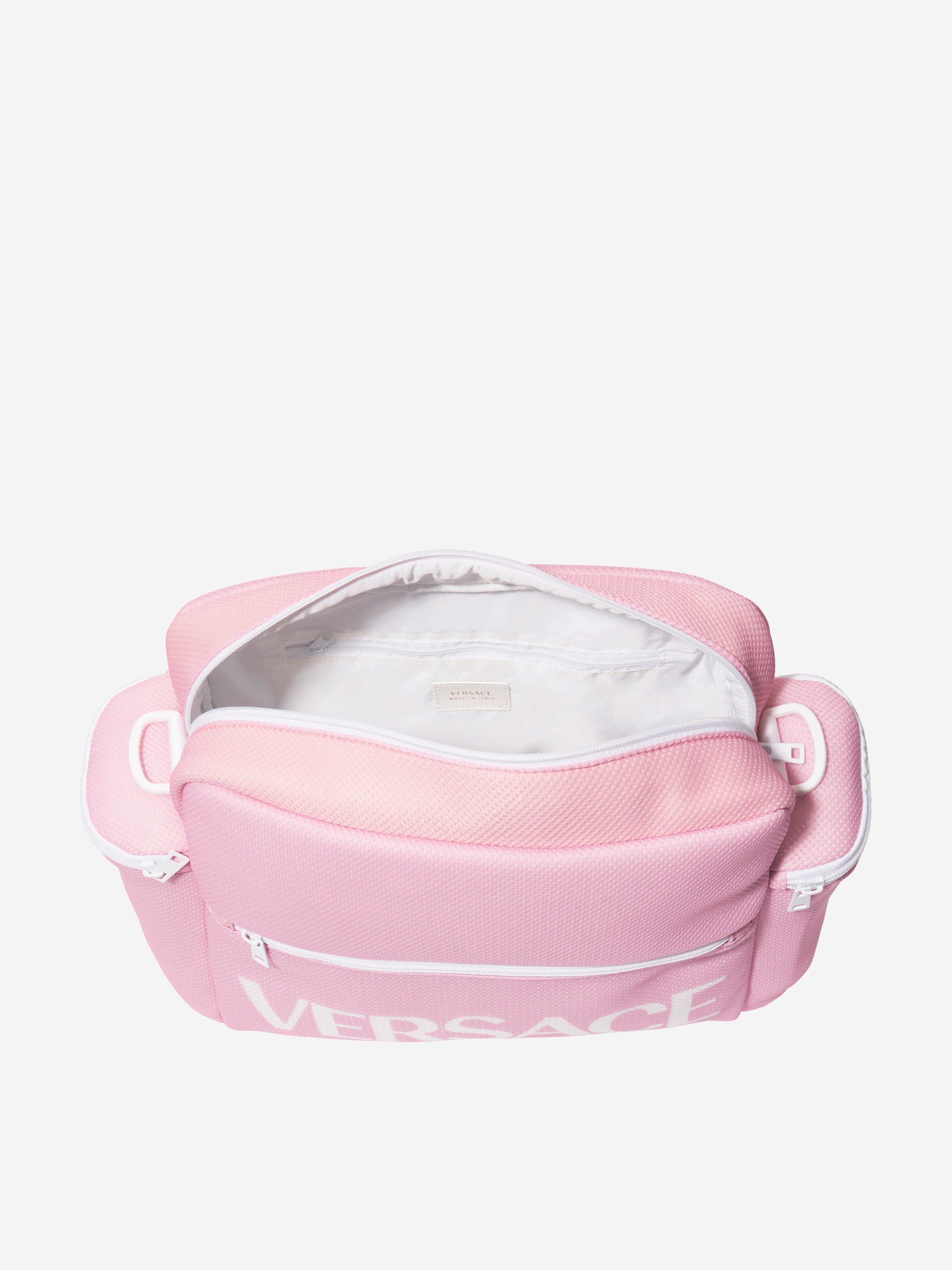 Versace Baby Girls Logo Changing Bag in Pink