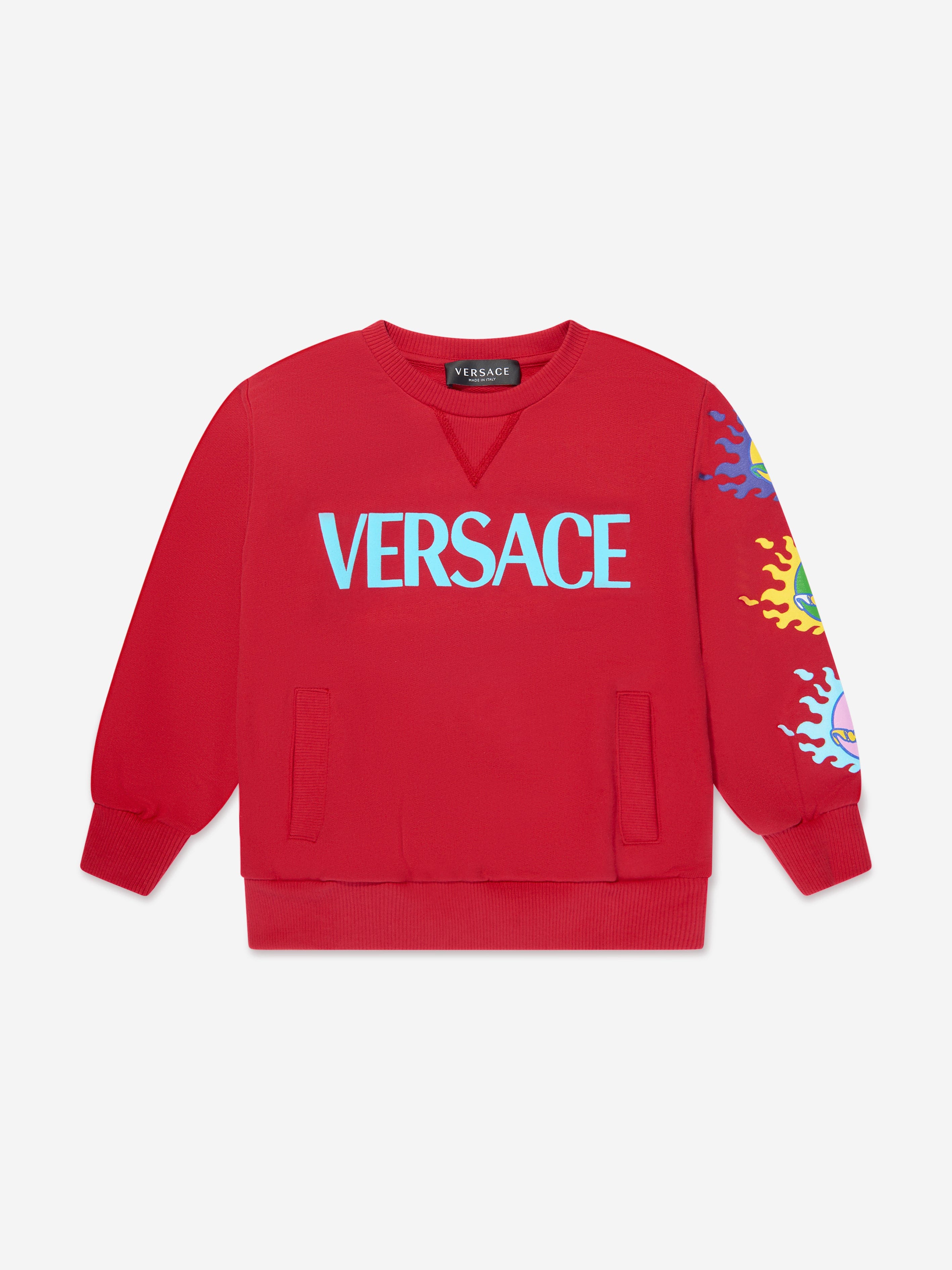 Versace Boys Logo Sweatshirt in Red