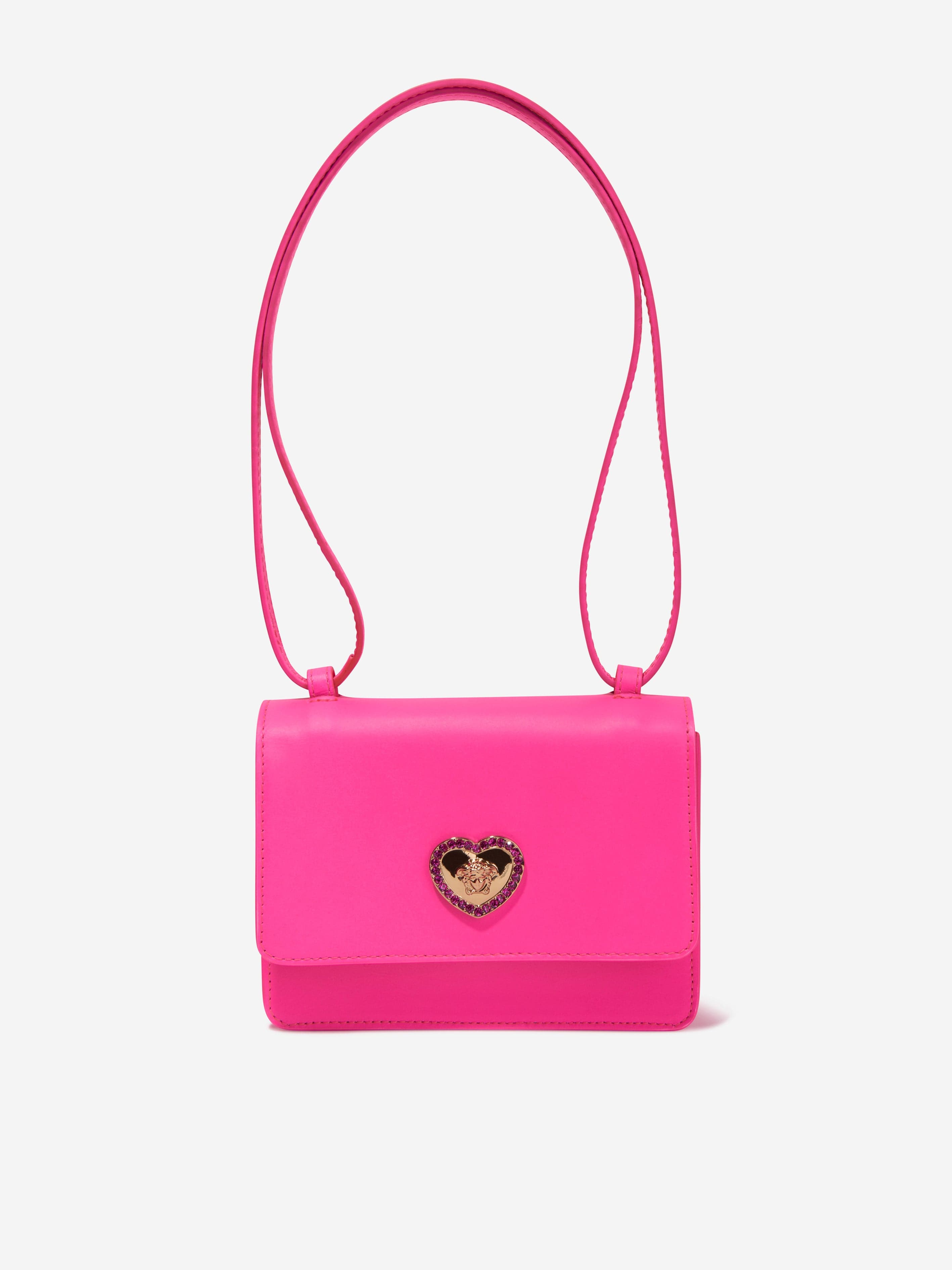 Versace Girls Leather Shoulder Bag in Pink