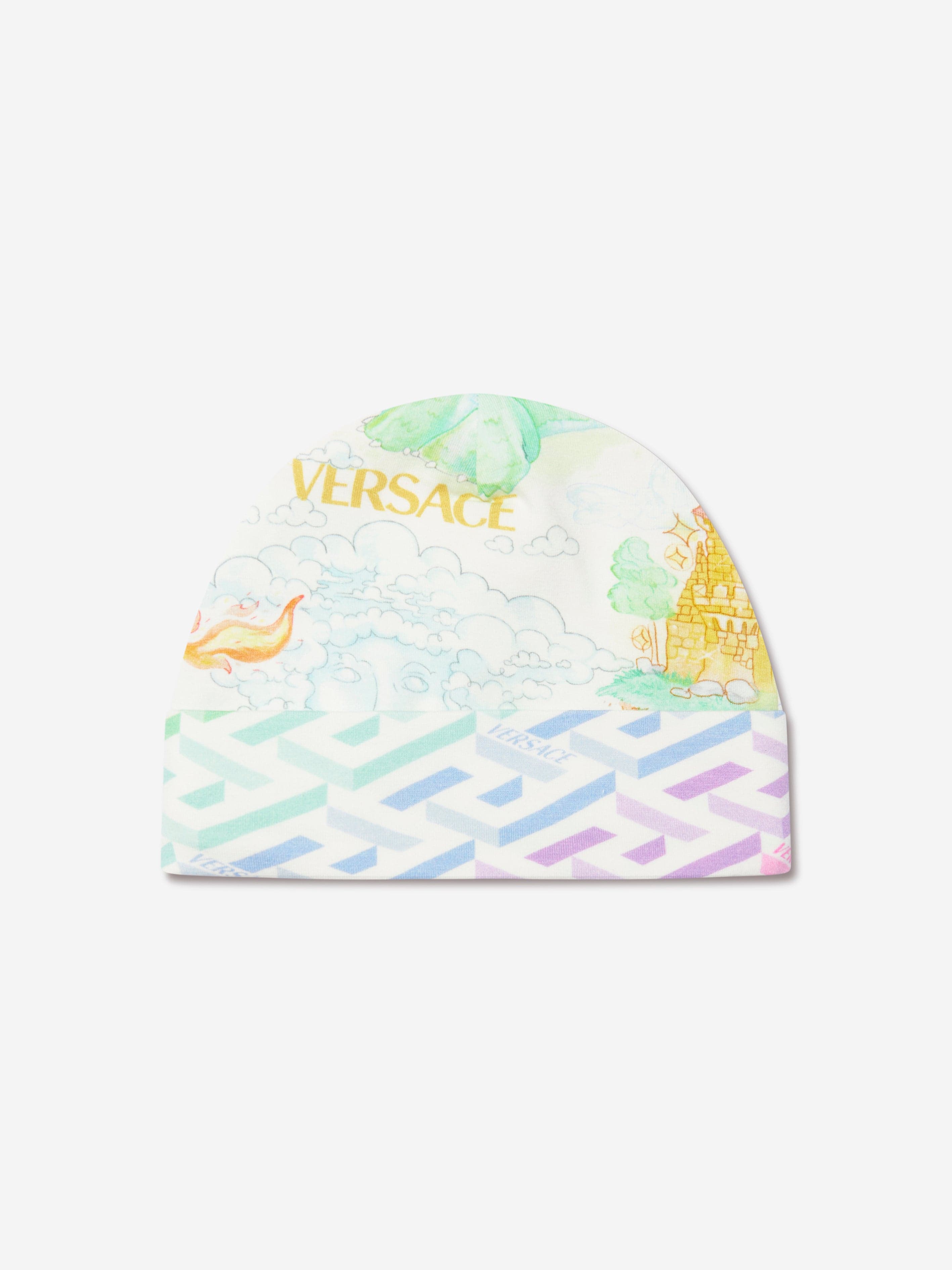 Versace Baby Boys Babygrow And Hat Gift Set in Multicolour