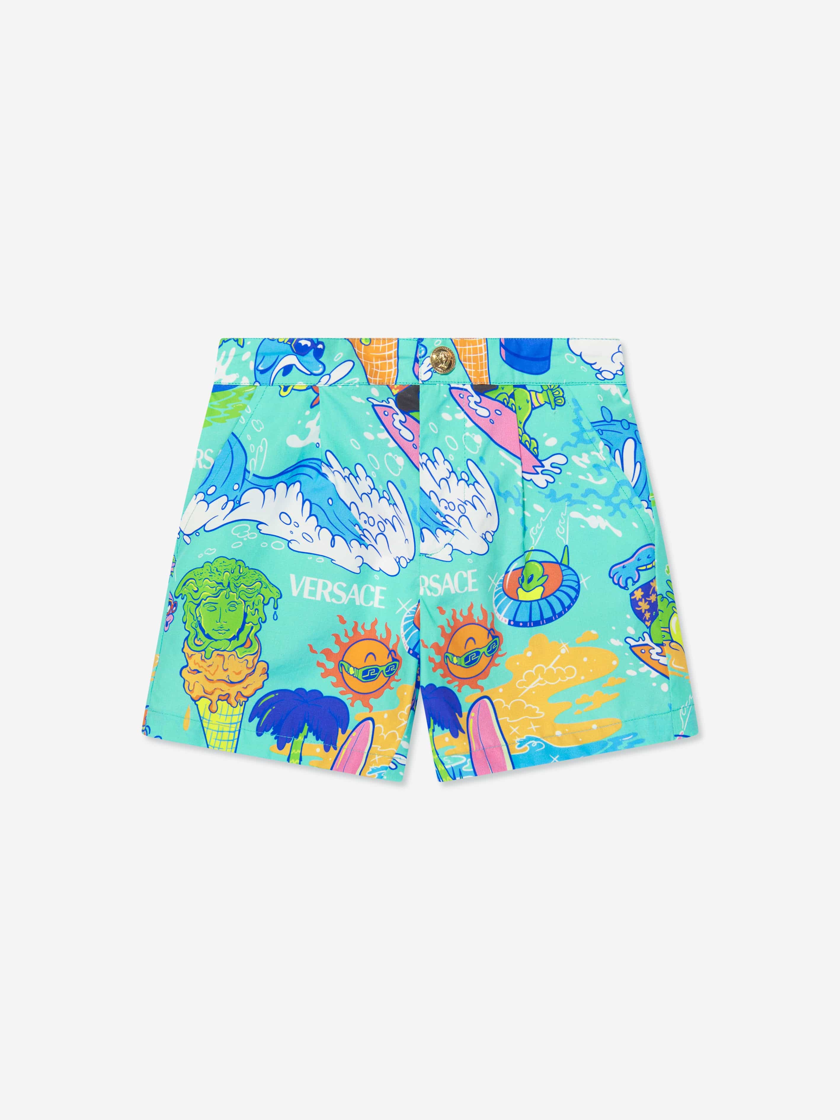 Versace Baby Boys Summer Print Shorts in Multicolour